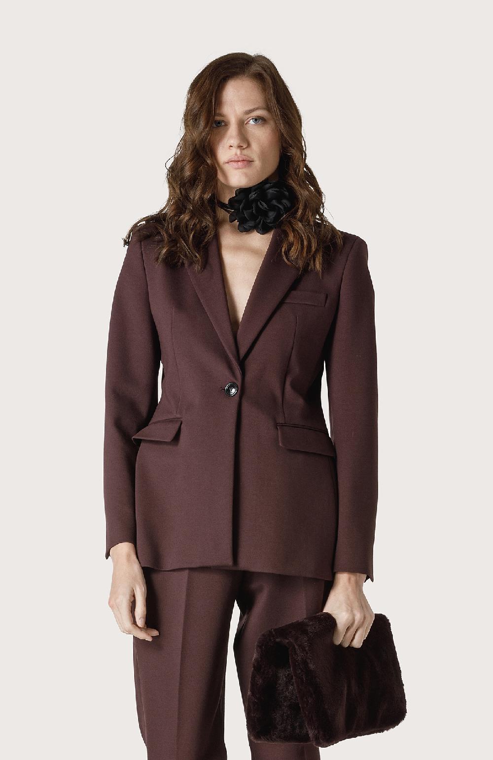 Seventy Giacca Monopetto In Punto Stoffa - Col. Viola