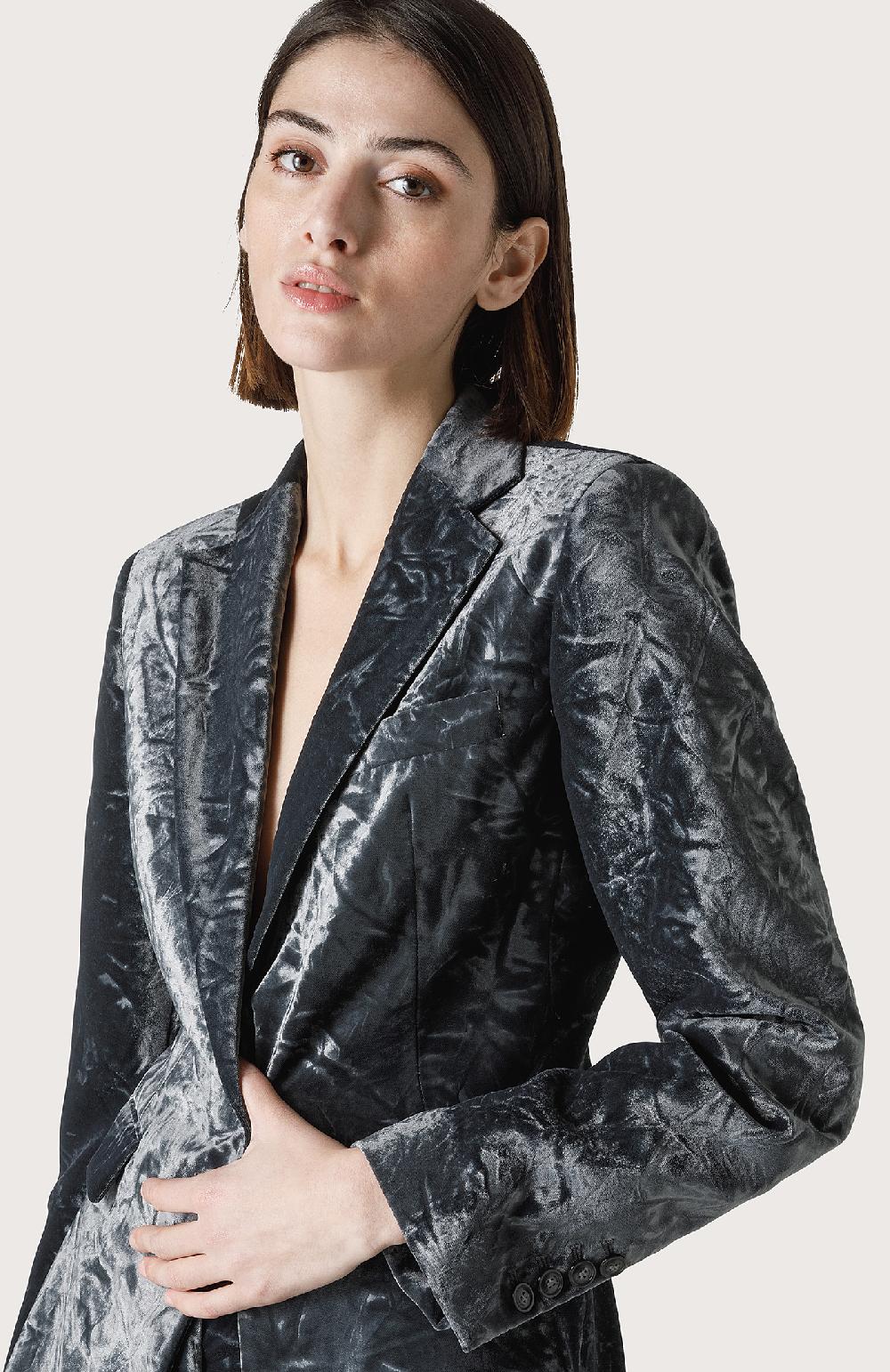 Seventy Giacca Monopetto In Velluto - Col. Grigio