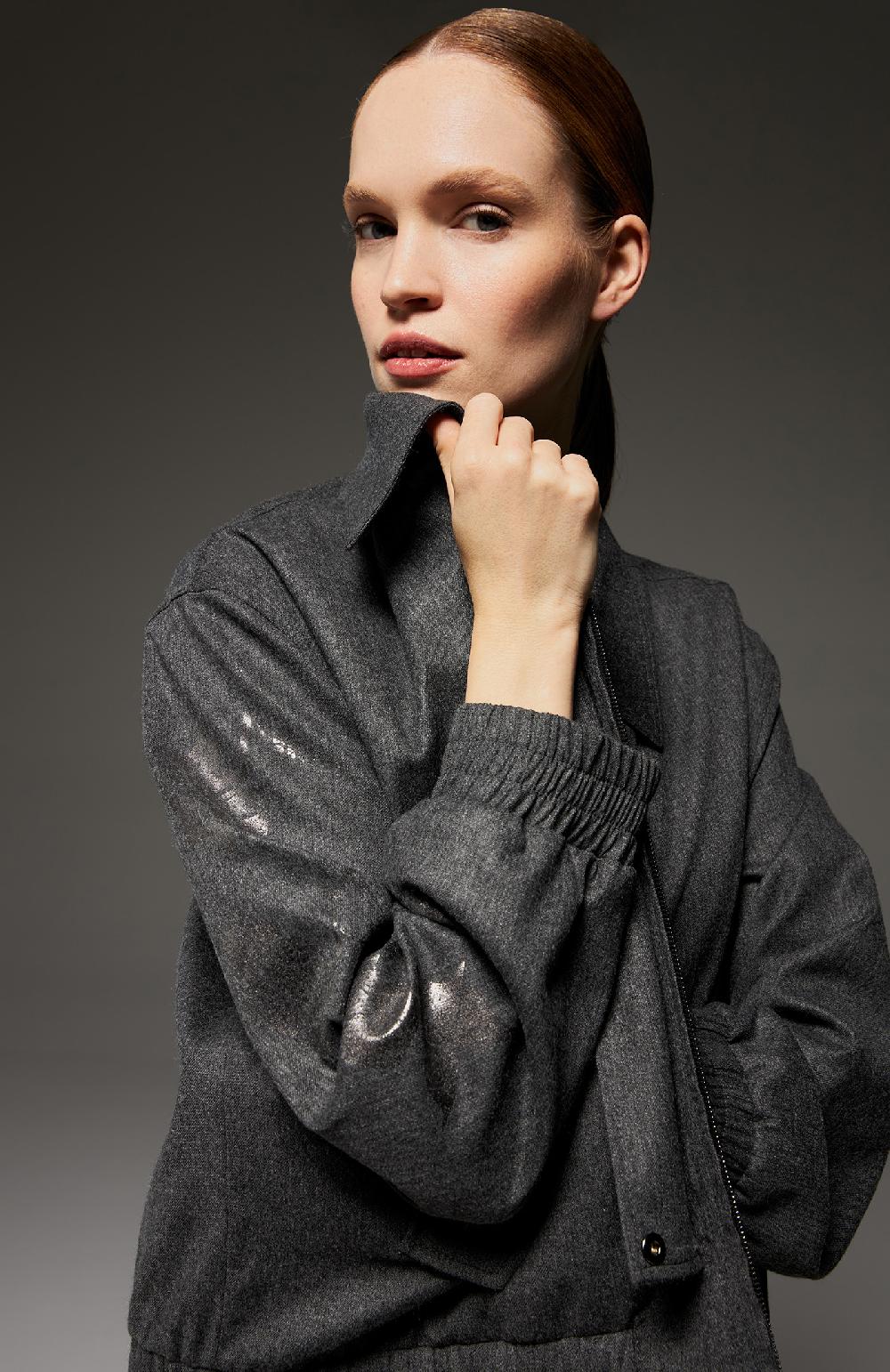 Seventy Giacchetta Con Zip In Flanella - Col. Grigio