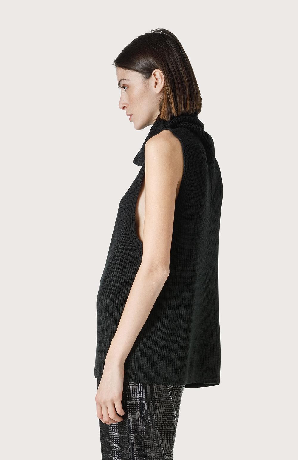 Seventy Gilet A Collo Alto - Col. Nero