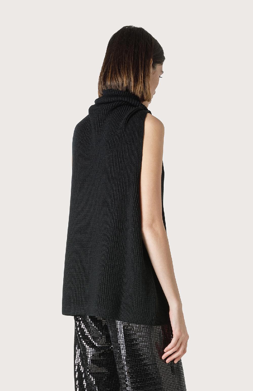 Seventy Gilet A Collo Alto - Col. Nero