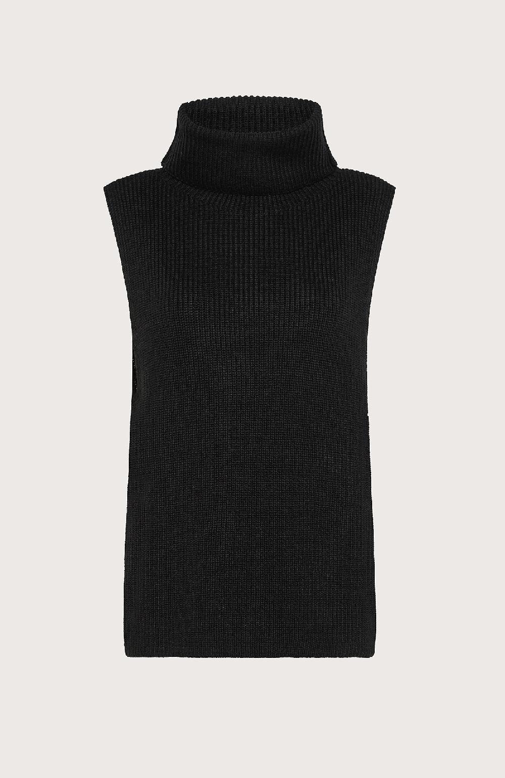 Seventy Gilet a collo alto - Col. Nero