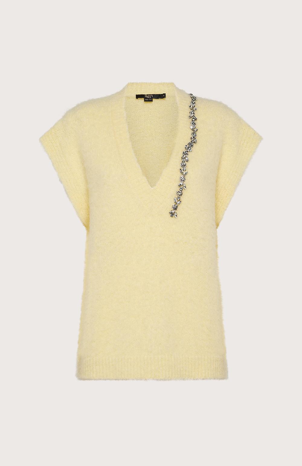 Seventy Gilet con cristalli - Col. Giallo