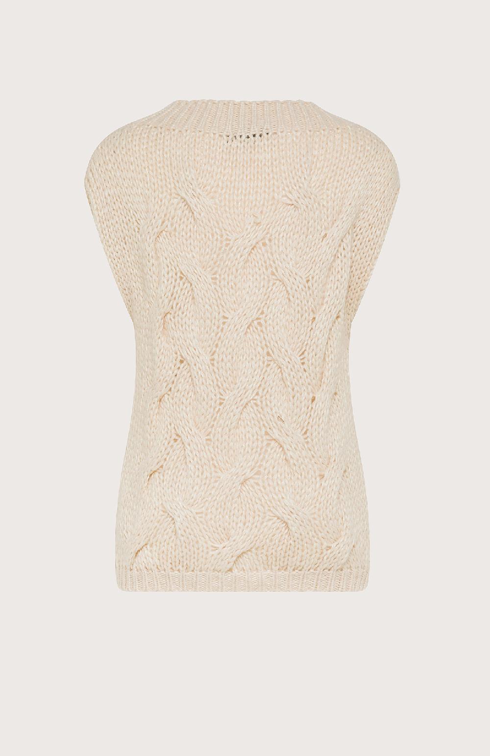 Seventy Gilet Girocollo Over A Trecce - Col. Neutro