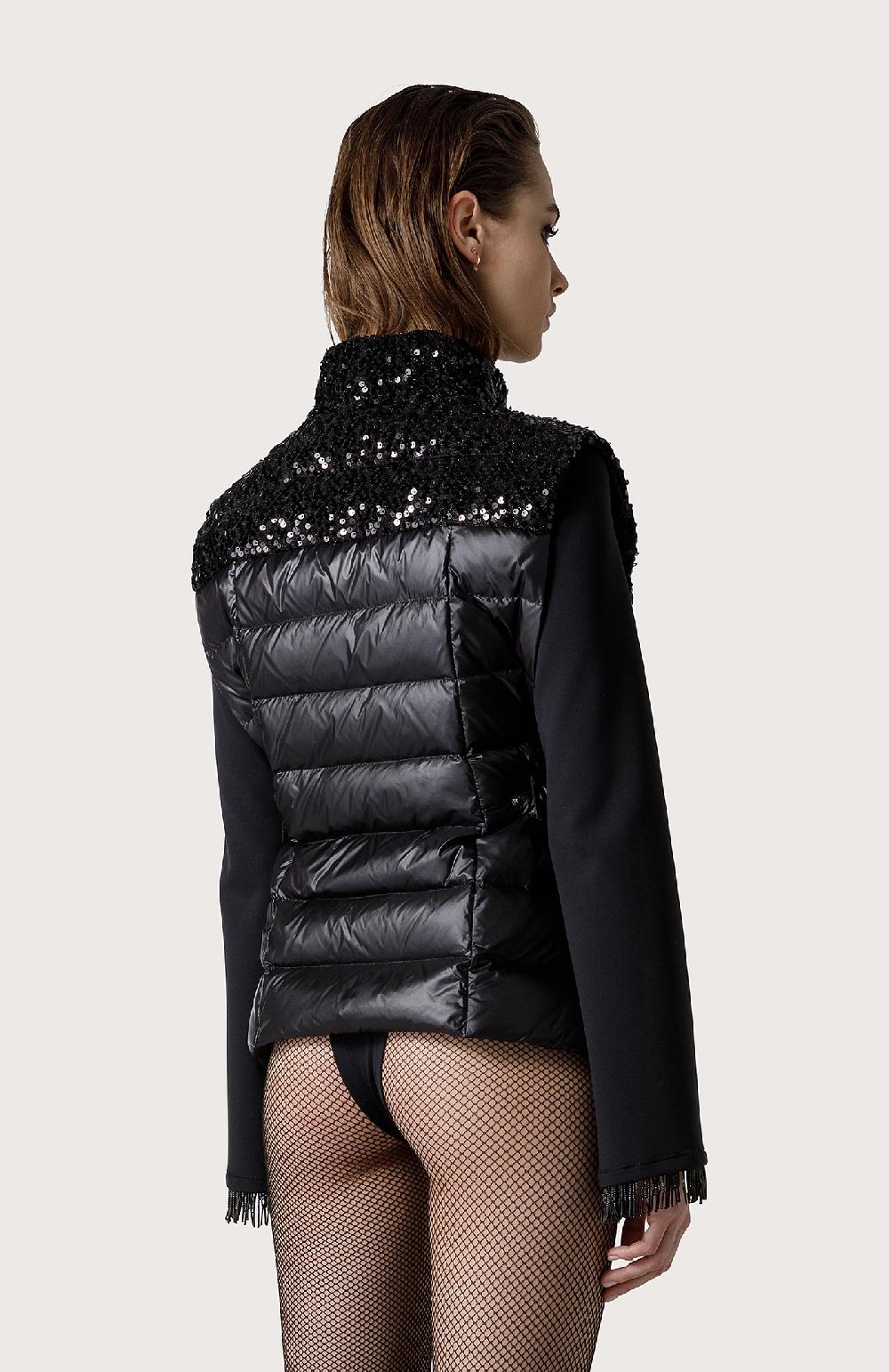 Seventy Gilet Imbottito Con Paillette - Col. Nero