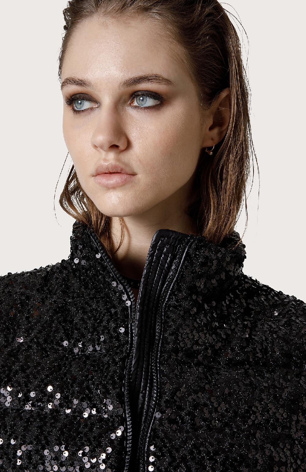 Seventy Gilet Imbottito Con Paillette - Col. Nero