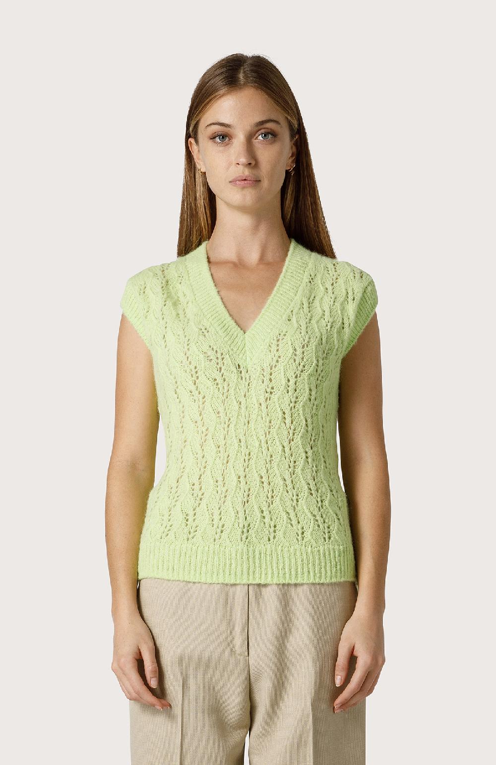 Seventy Gilet In Alpaca Stretch - Col. Giallo