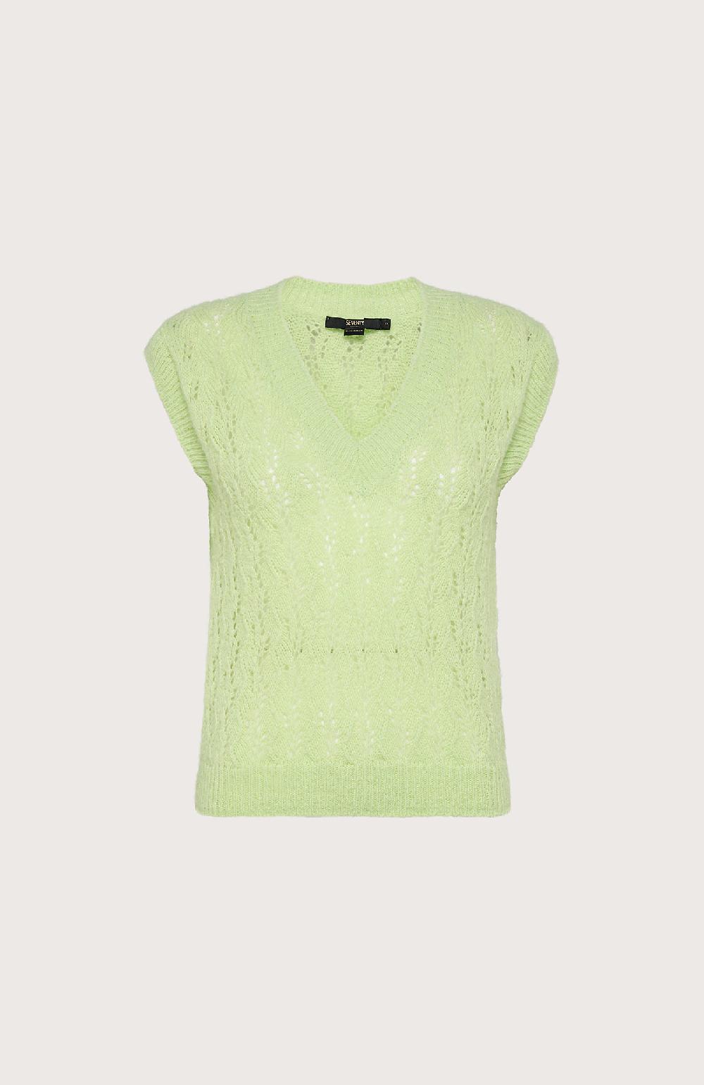 Seventy Gilet in alpaca stretch - Col. Giallo