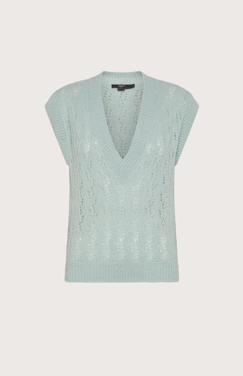 Seventy Gilet In Alpaca Stretch - Col. Verde