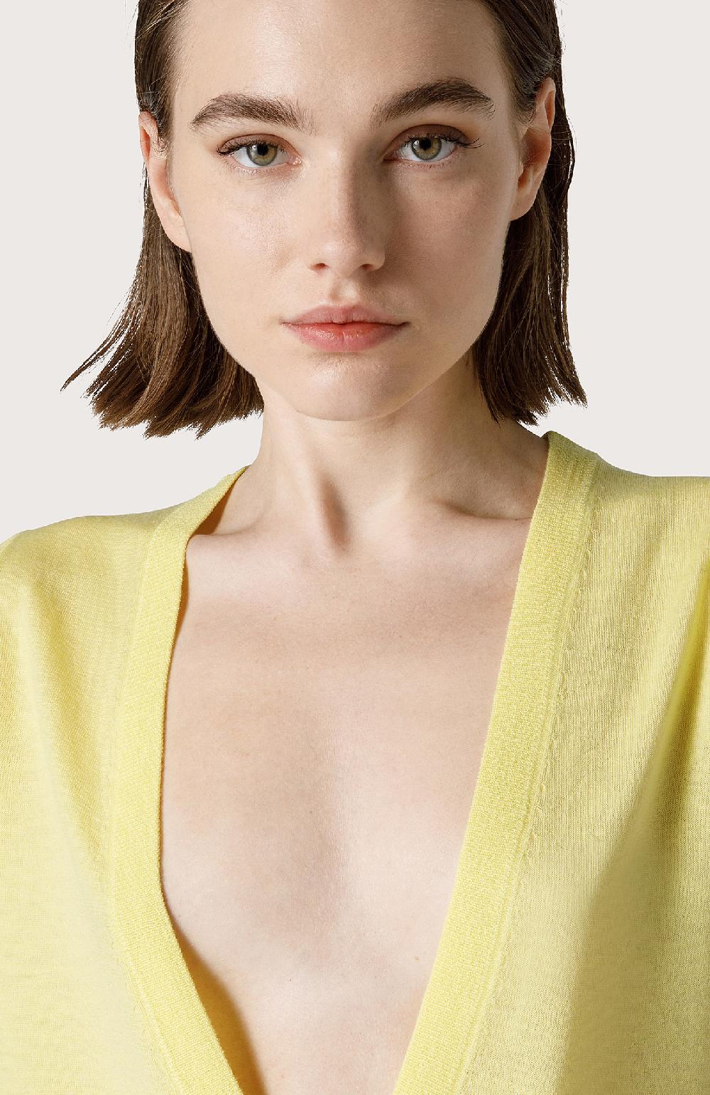 Seventy Gilet In Merinos Sottile - Col. Giallo