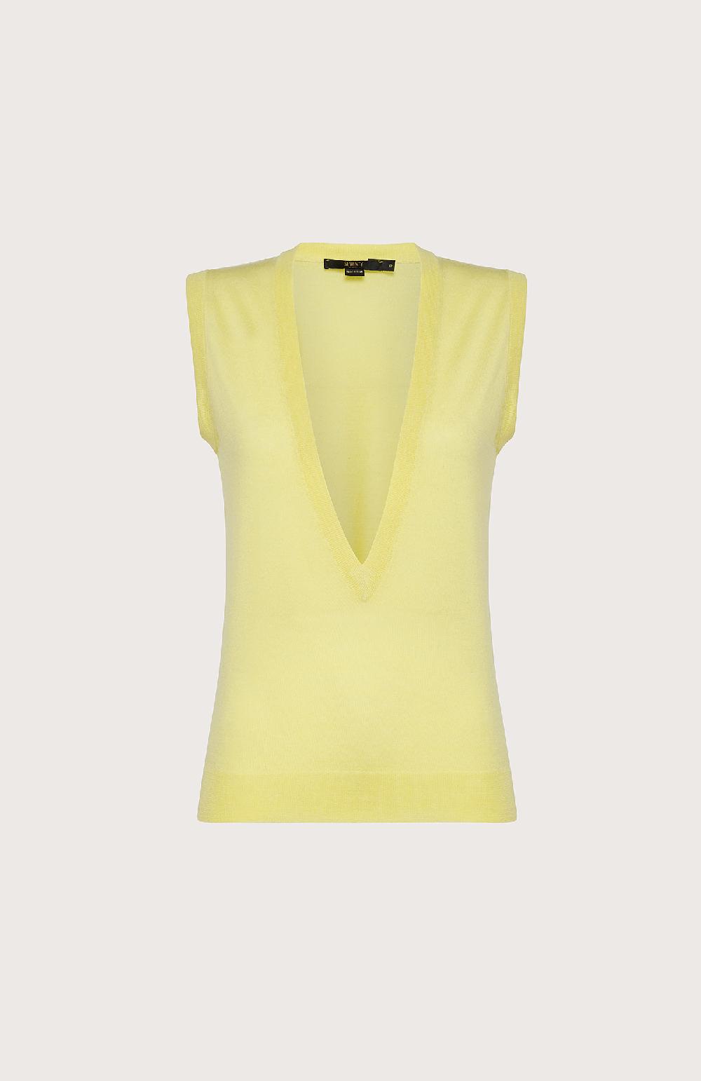 Seventy Gilet in merinos sottile - Col. Giallo