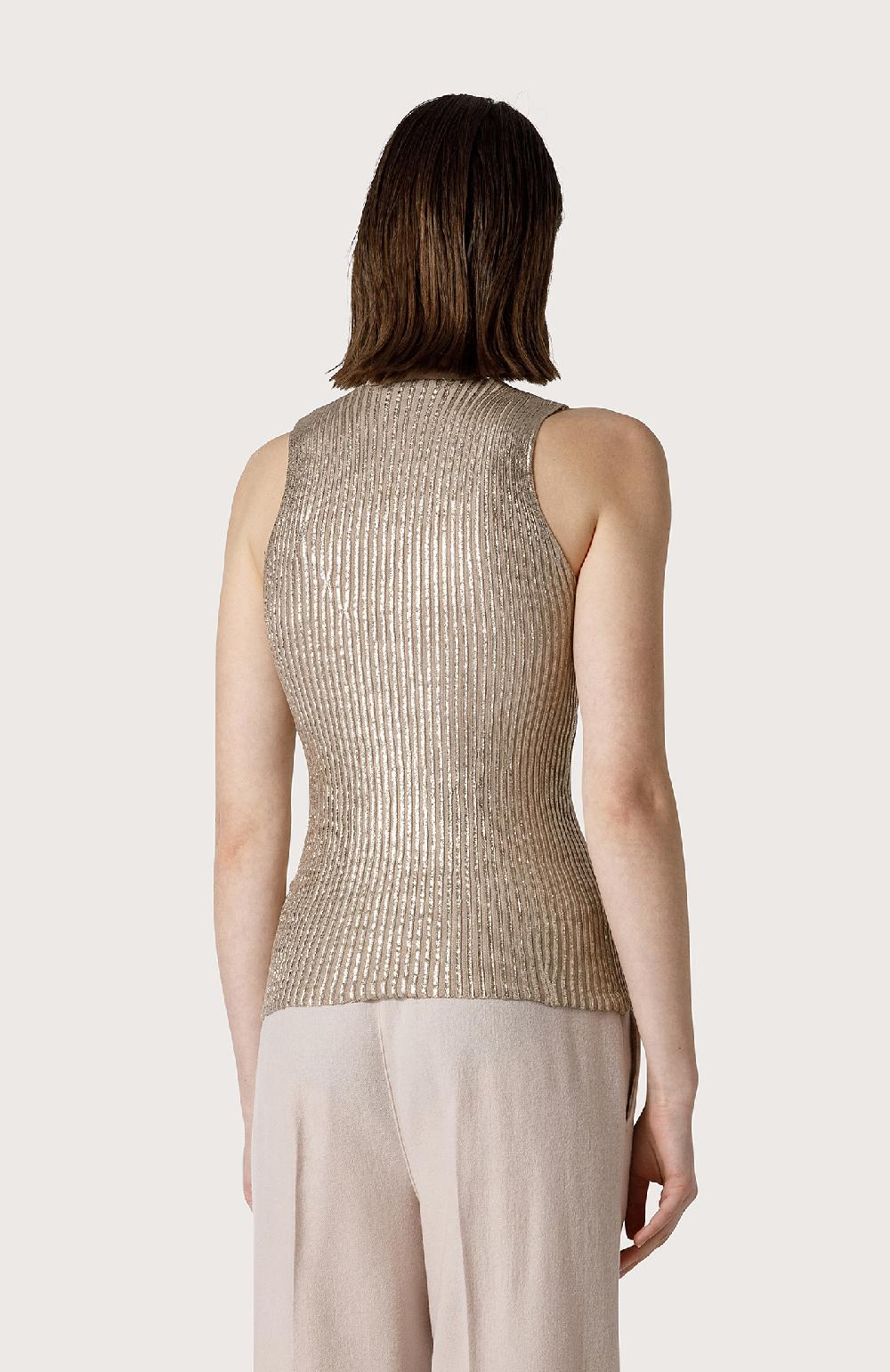 Seventy Gilet In Viscosa Laminata - Col. Giallo