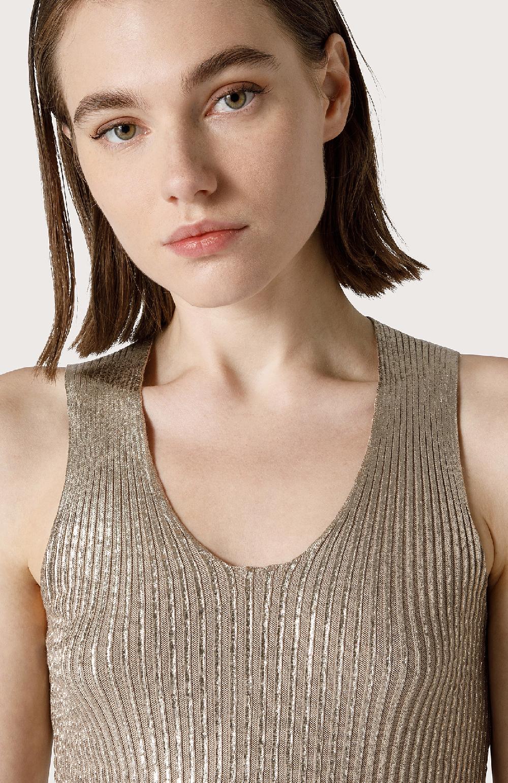 Seventy Gilet In Viscosa Laminata - Col. Giallo