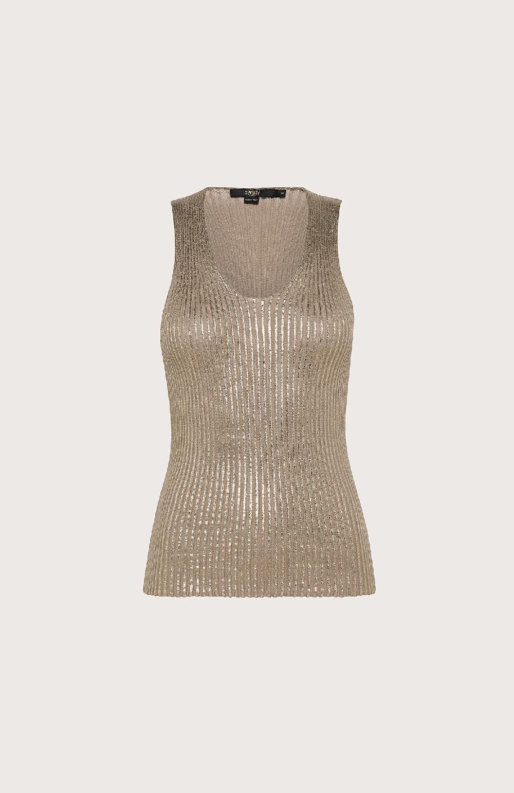 Seventy Gilet in viscosa laminata - Col. Giallo