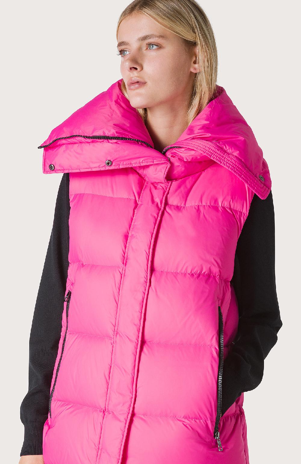 Seventy Gilet Trapuntato Con Collo Alto - Col. Rosa