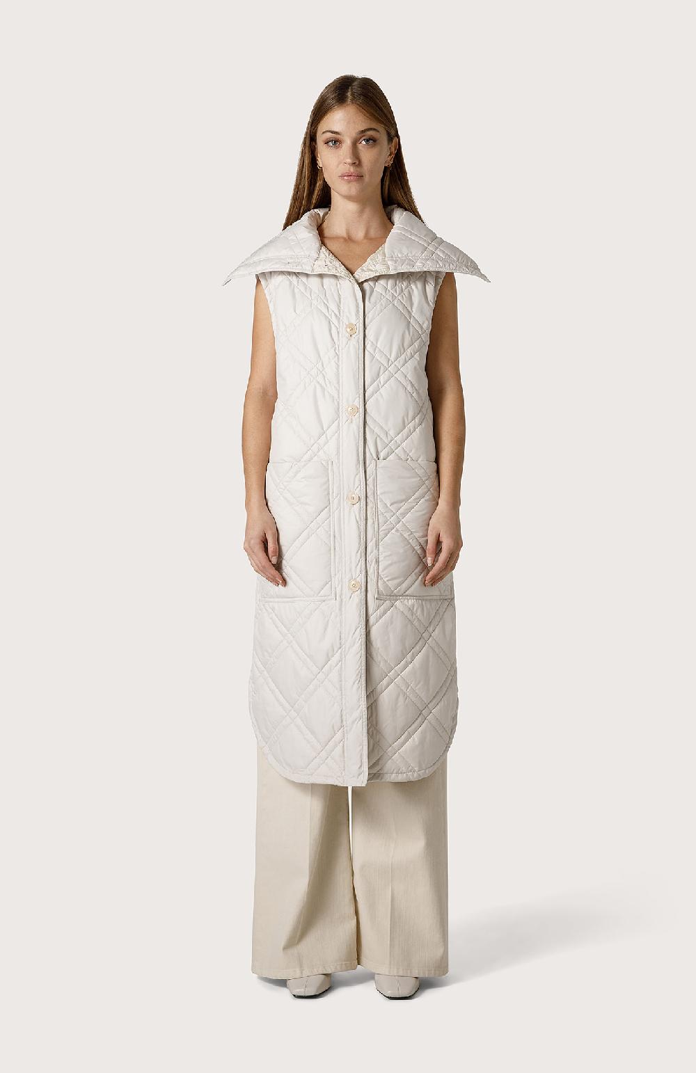 Seventy Gilet Trapuntato Lungo - Col. Bianco