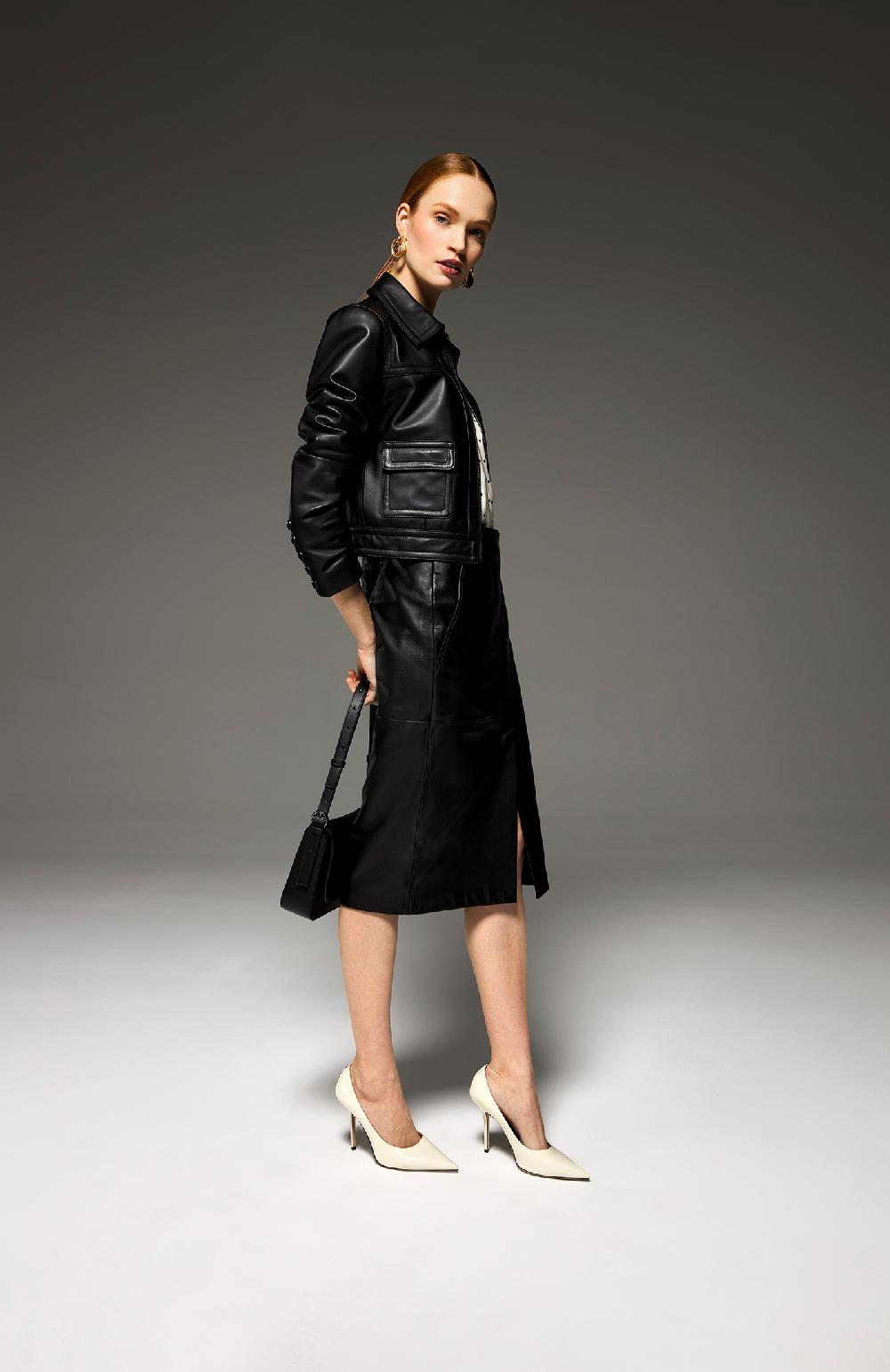 Seventy Giubbino Corto In Nappa Morbida - Col. Nero