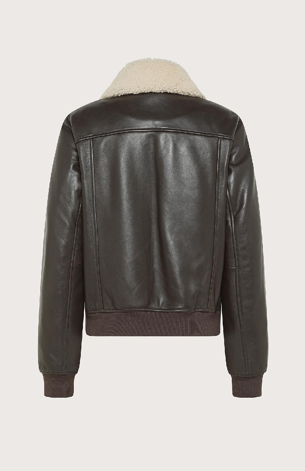 Seventy Giubbino In Nappa Con Collo - Col. Marrone