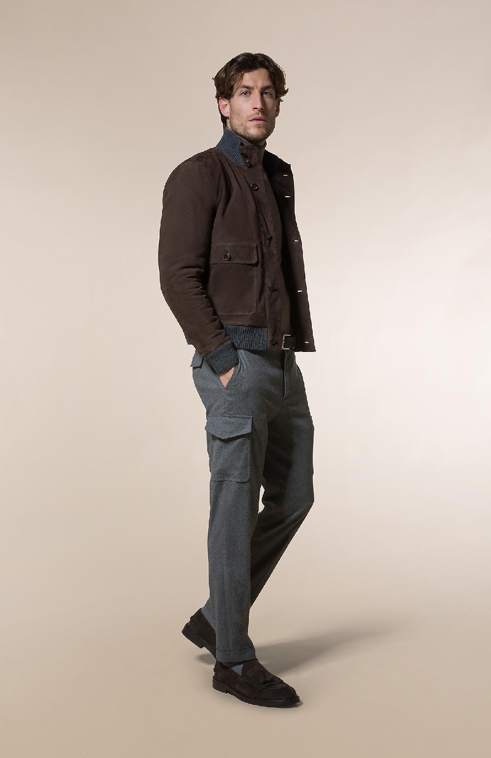 Seventy Giubbino In Pelle Scamosciata - Col. Marrone