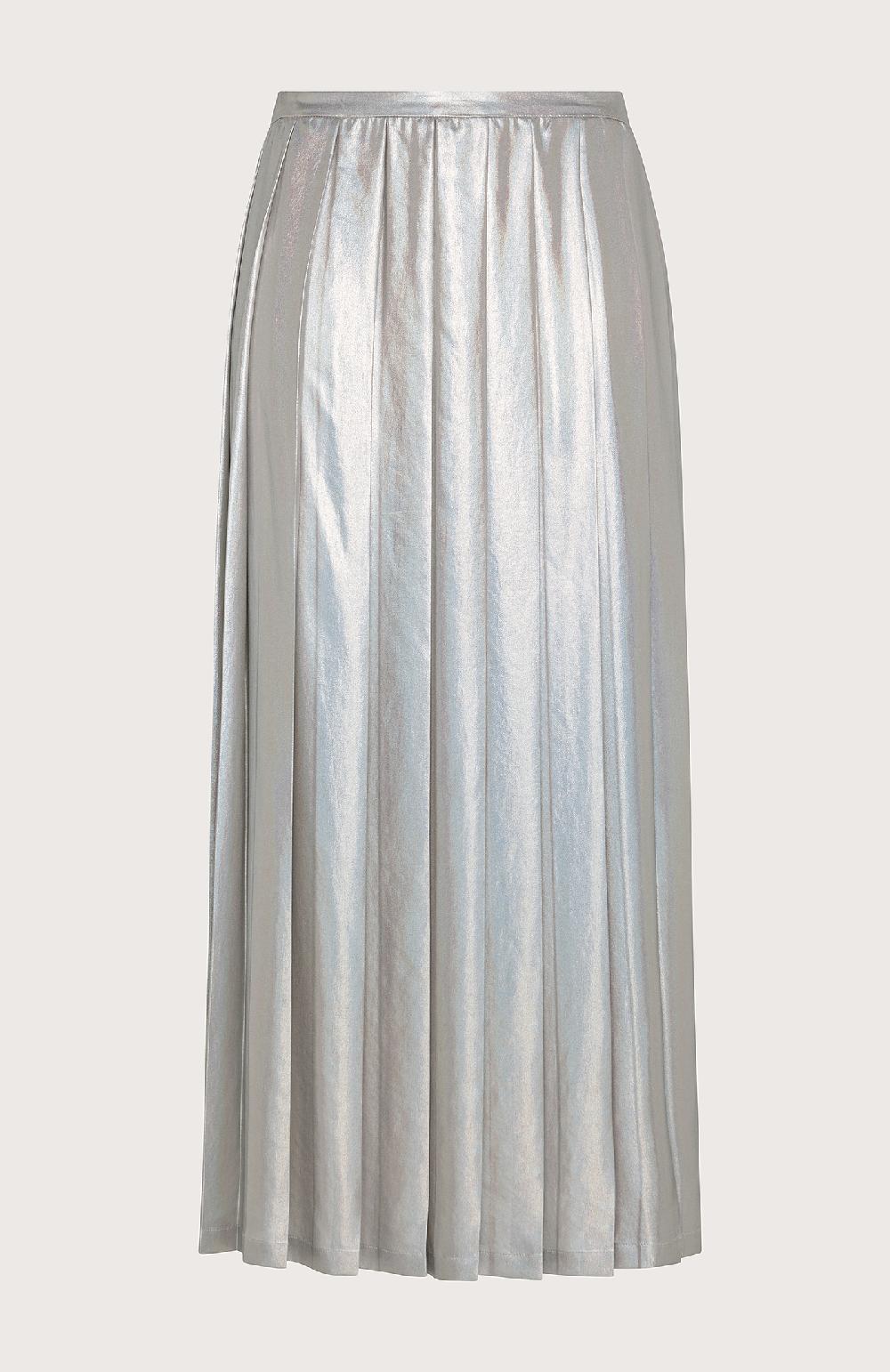 Seventy Gonna a pieghe laminata - Col. Grigio