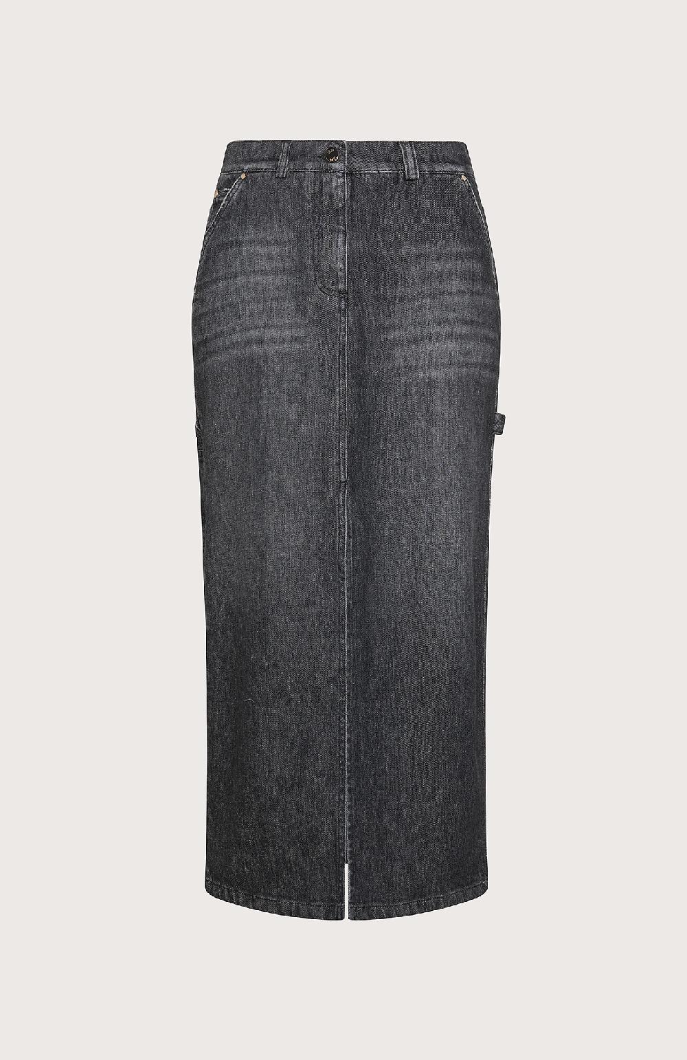 Seventy Gonna lunga in denim washed - Col. Grigio