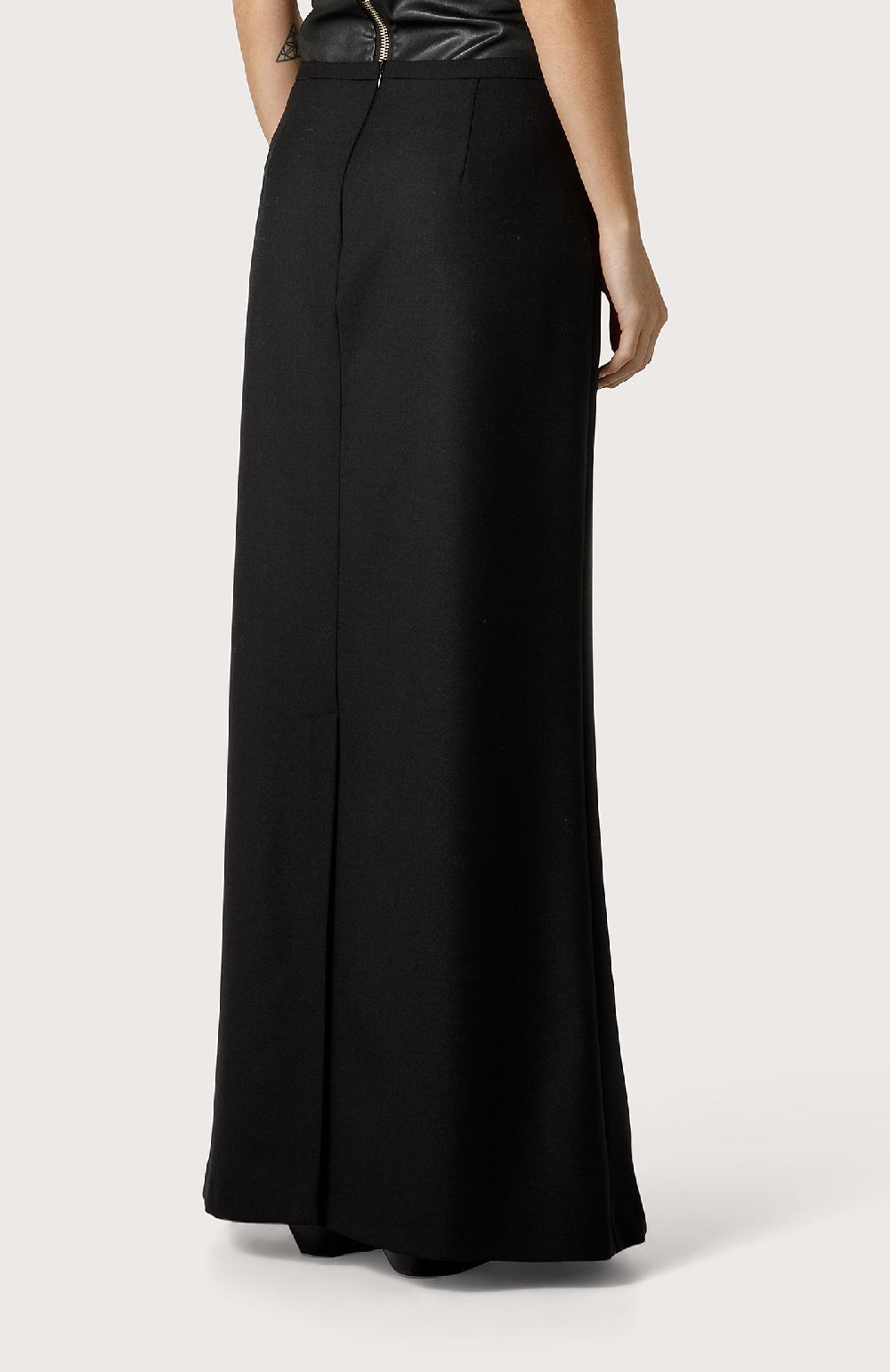 Seventy Gonna Lunga In Lana Stretch - Col. Nero