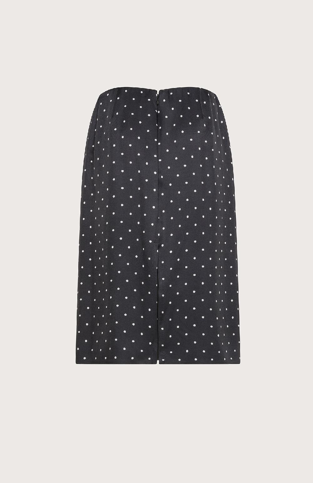 Seventy Gonna Midi A Pois In Viscosa - Col. Nero