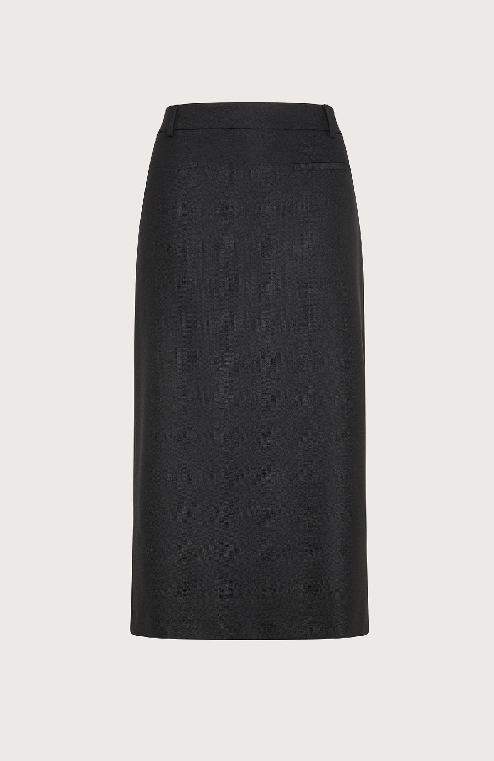 Seventy Gonna midi a tubino in misto lana - Col. Nero