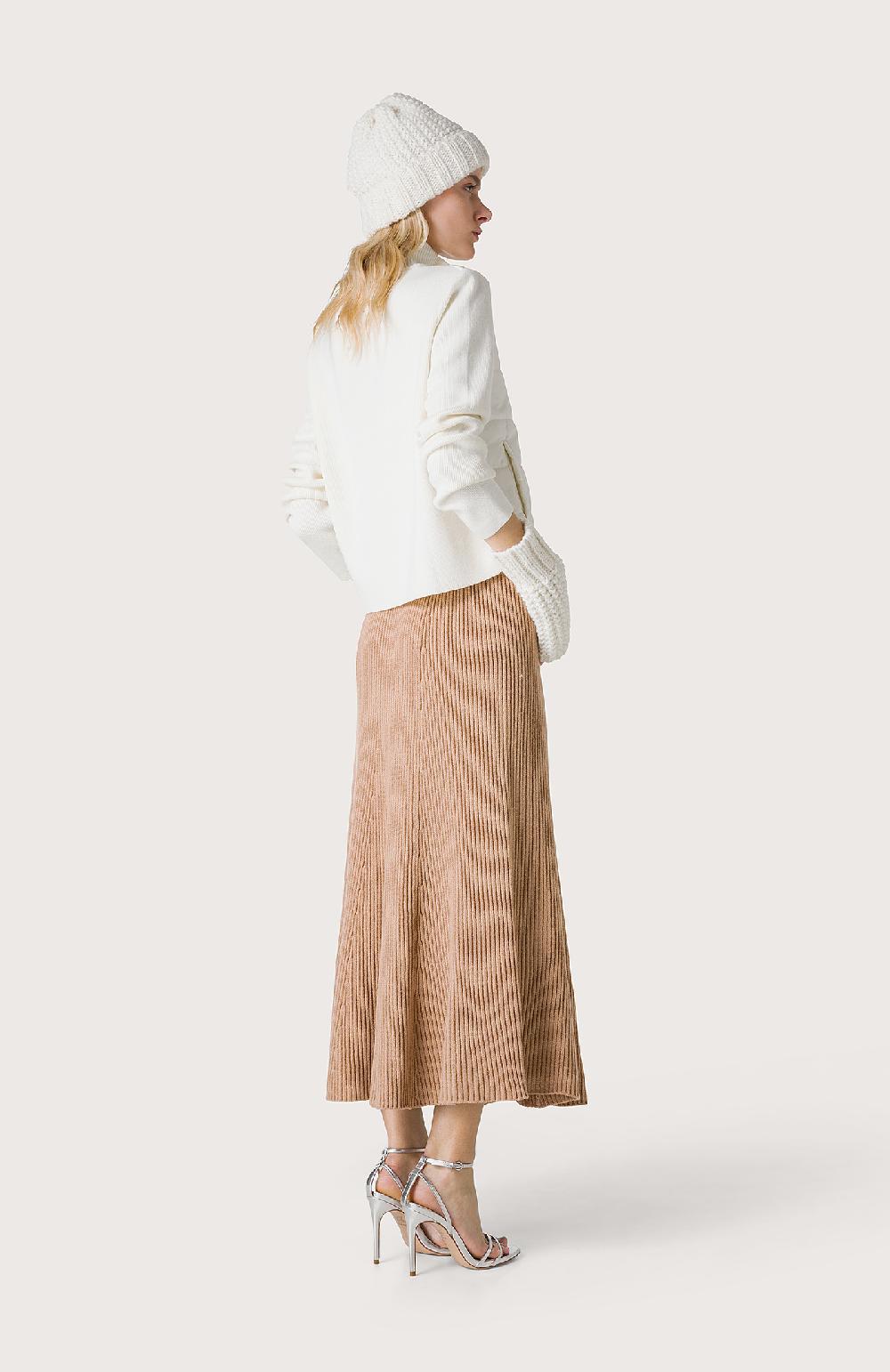 Seventy Gonna Midi In Maglia Elasticata - Col. Neutro