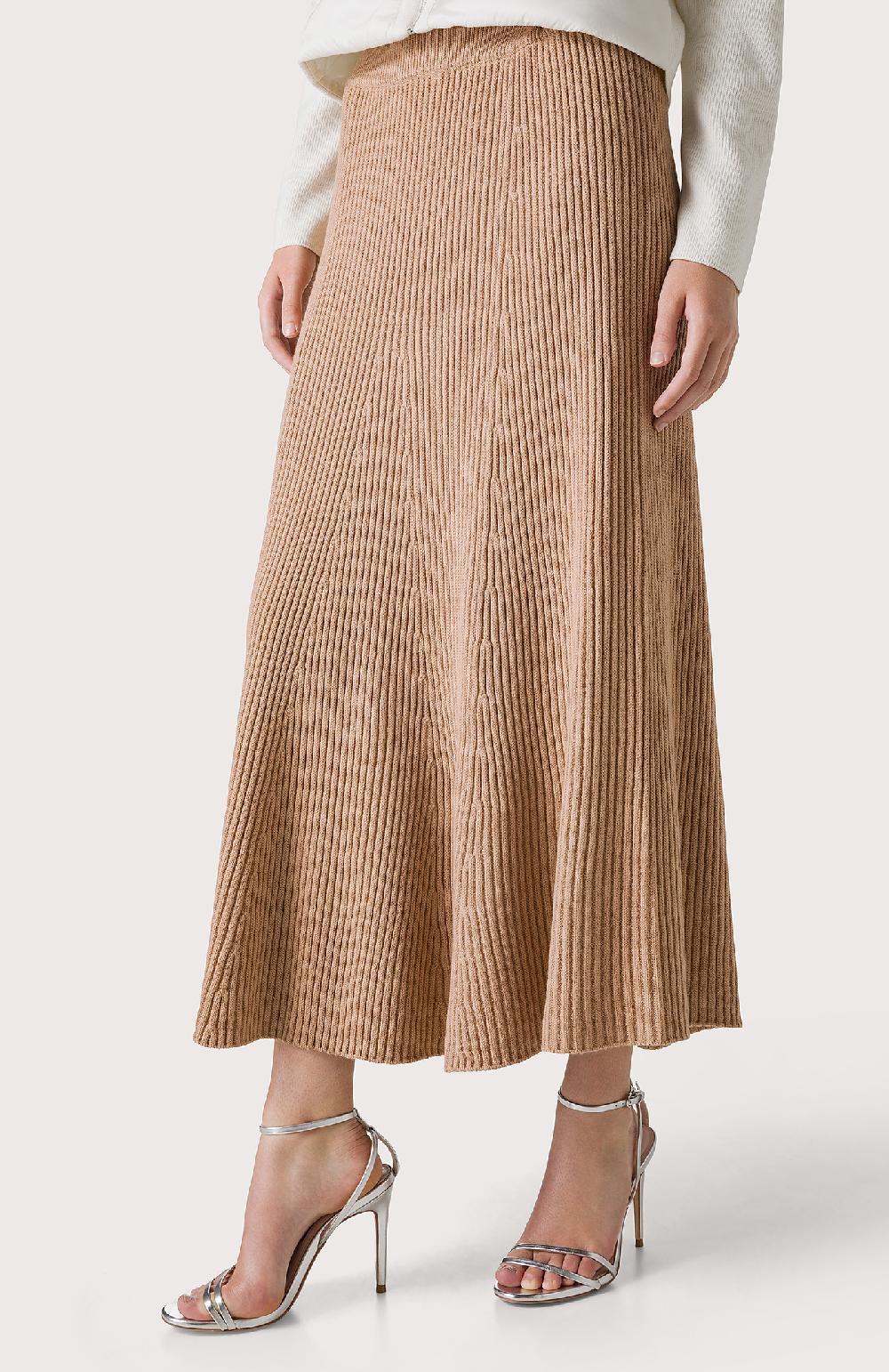 Seventy Gonna Midi In Maglia Elasticata - Col. Neutro