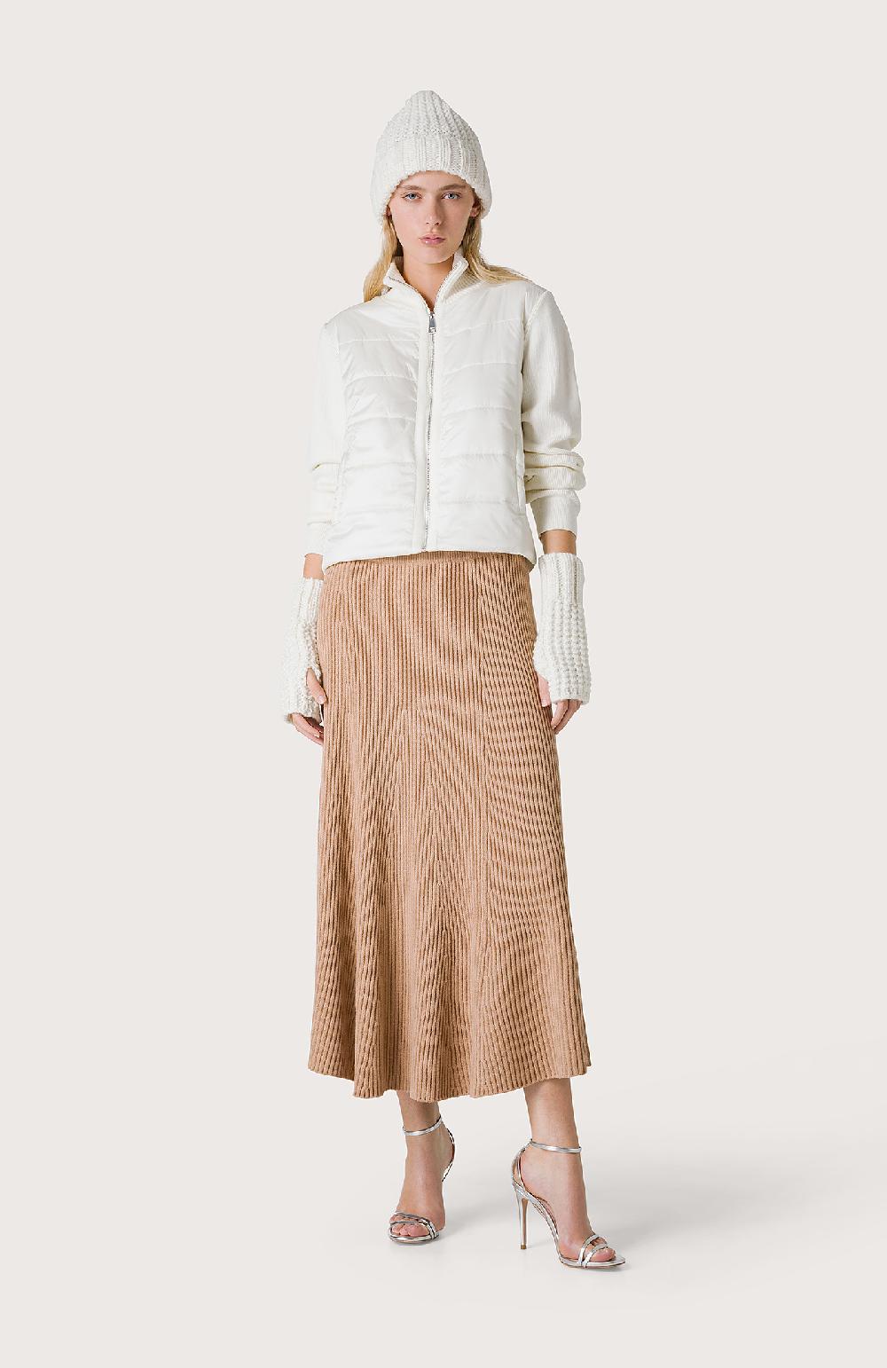 Seventy Gonna midi in maglia elasticata - Col. Neutro