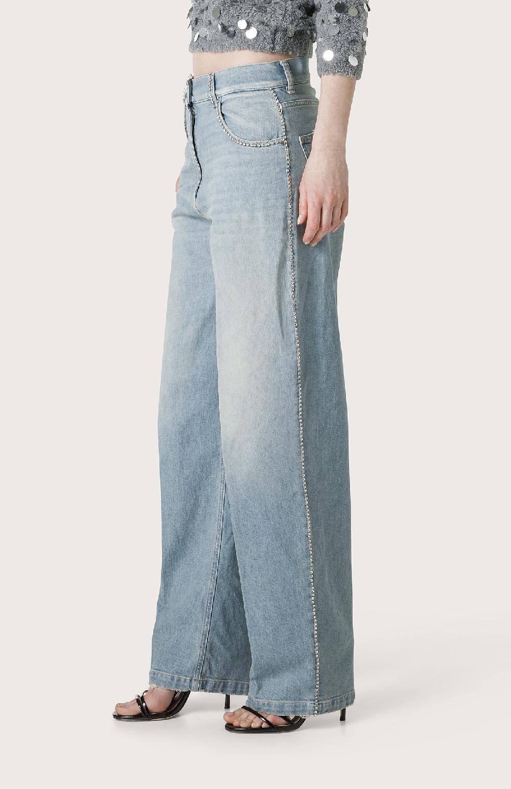 Seventy Jeans Denim Con Ricami Strass - Col. Blu