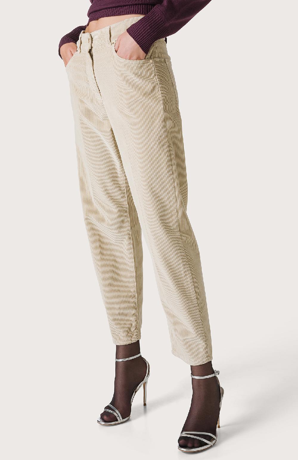 Seventy Jeans Denim In Velluto A Righe - Col. Bianco