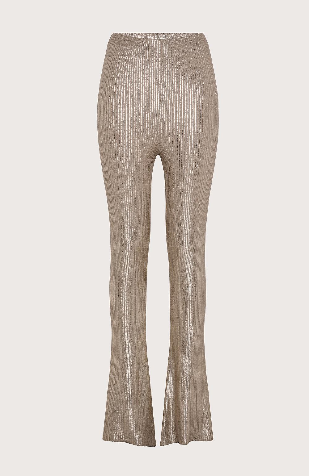 Seventy Legging flare laminato - Col. Giallo