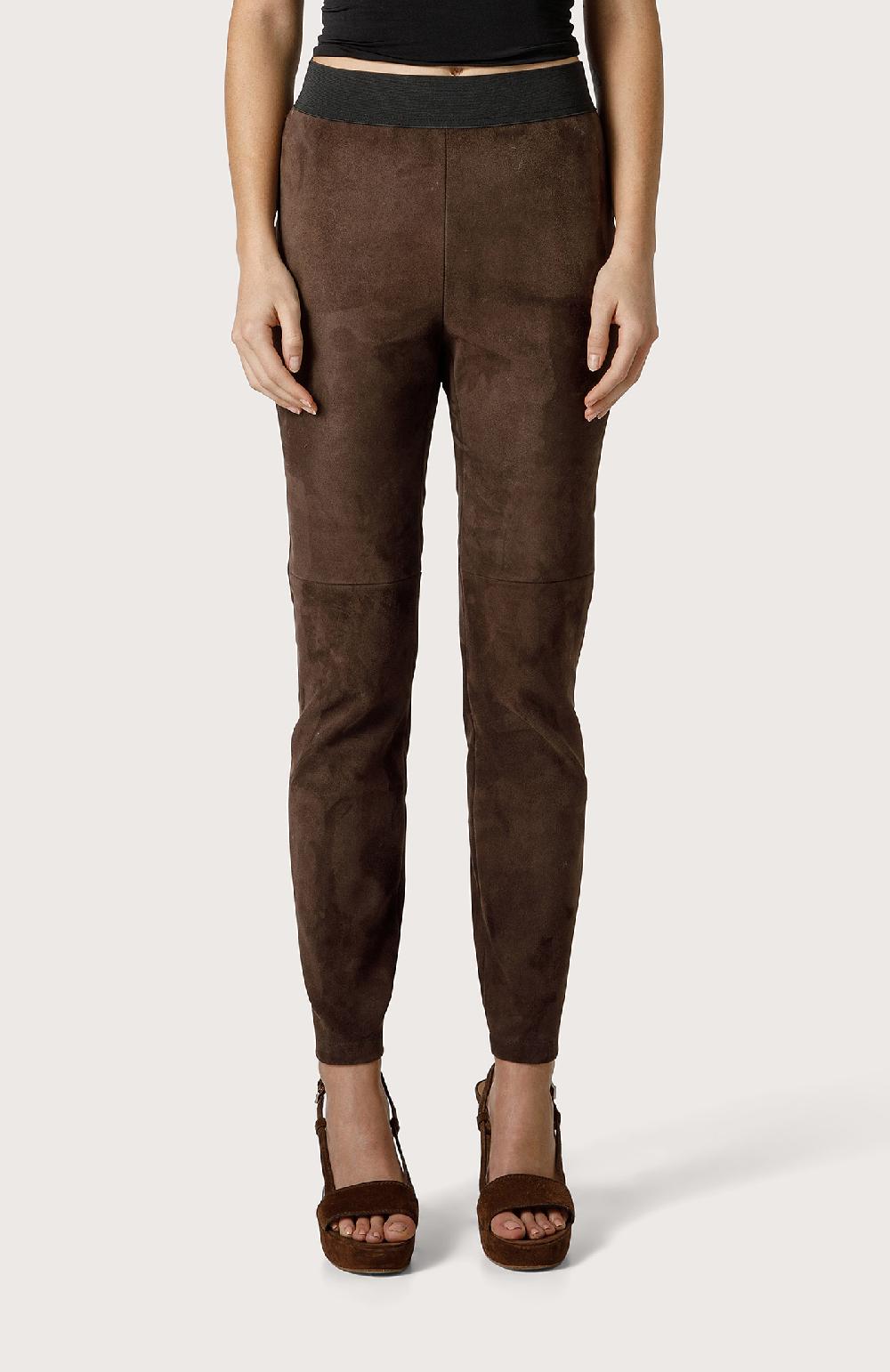 Seventy Legging In Suede Stretch - Col. Marrone