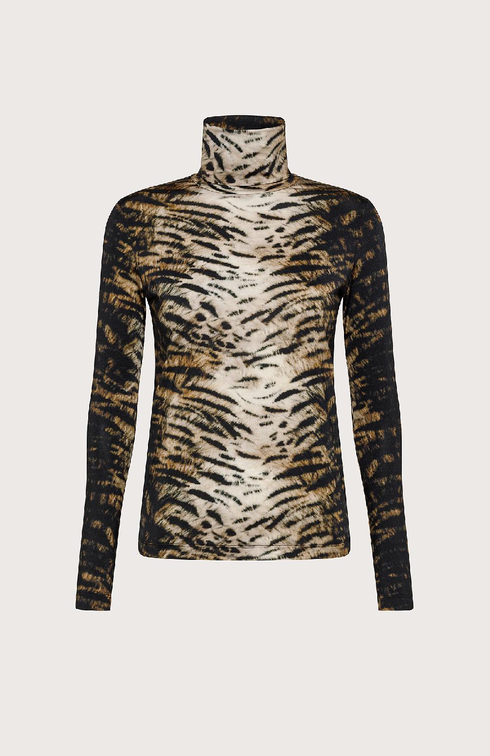 Seventy Lupetto in jersey animalier - Col. Neutro