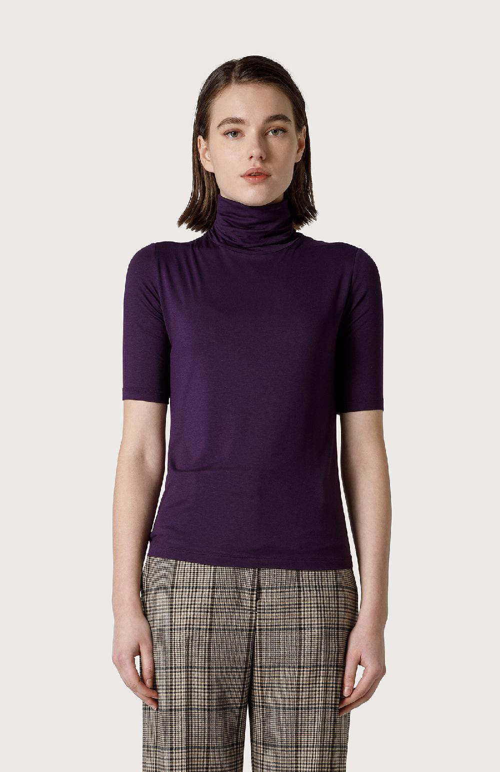 Seventy Lupetto In Jersey Manica Corta - Col. Viola