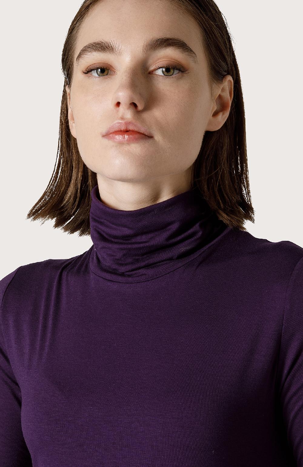 Seventy Lupetto In Jersey Manica Corta - Col. Viola