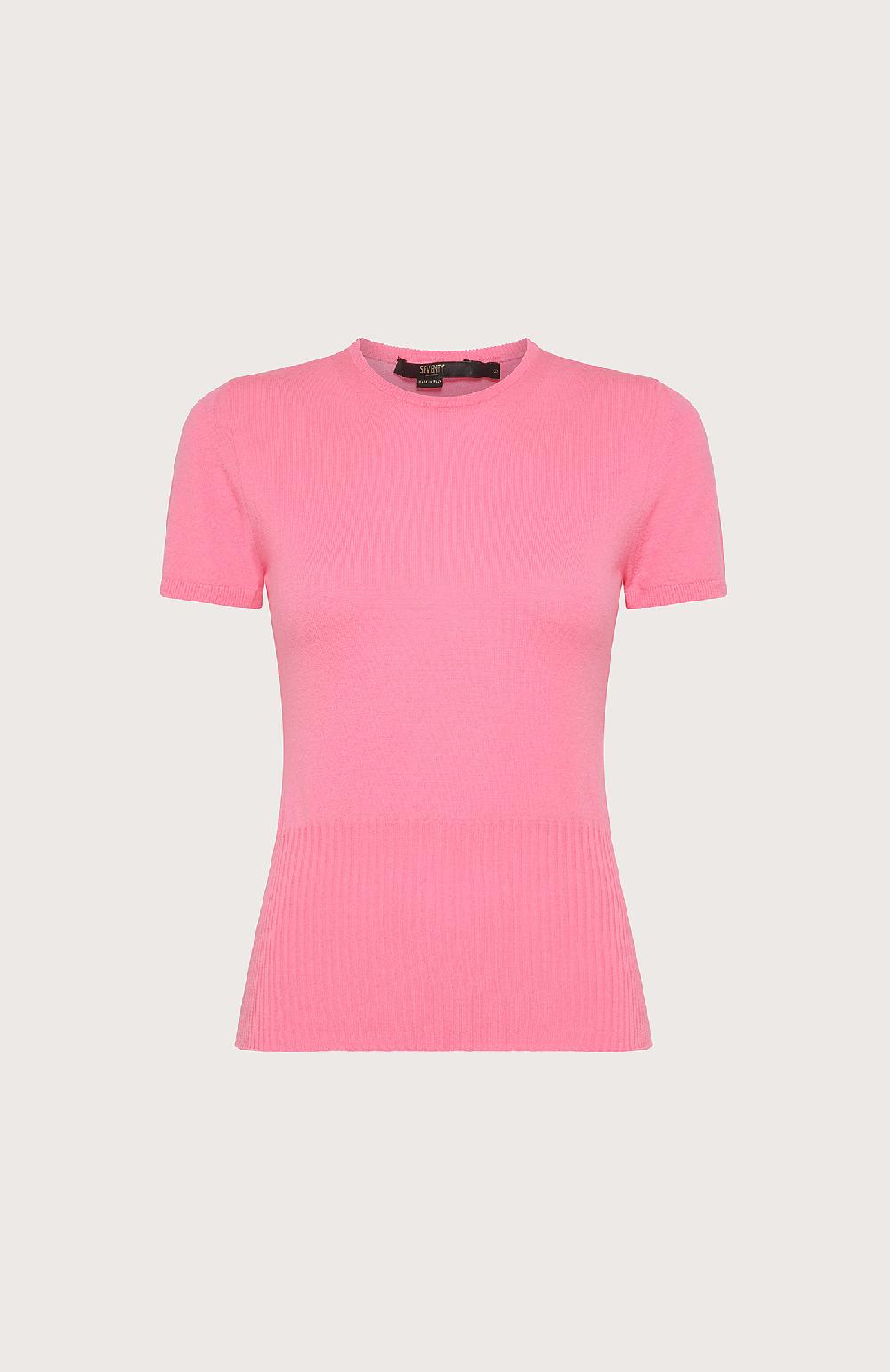 Seventy Maglia a mezze maniche stretch - Col. Rosa