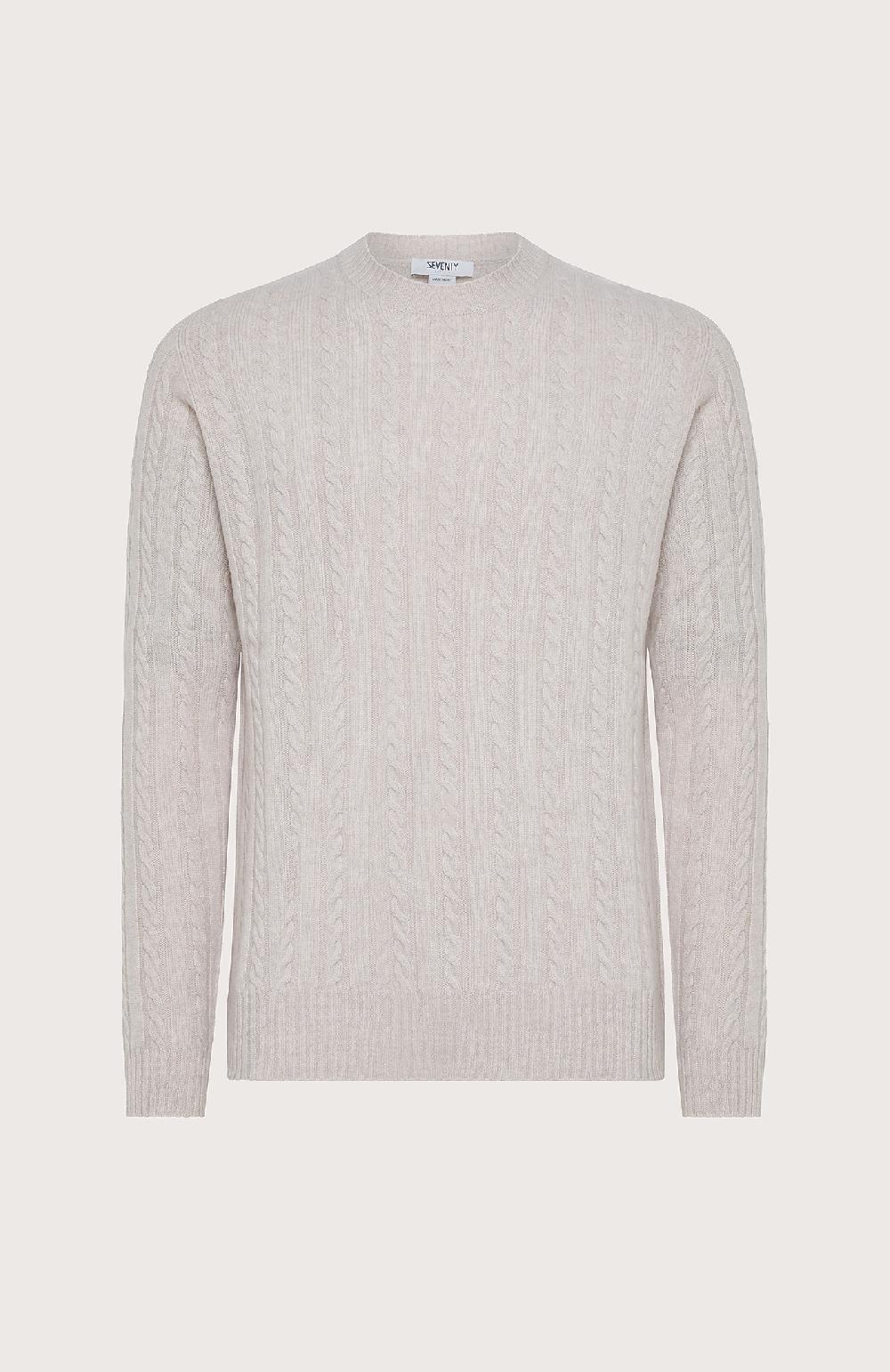 Seventy Maglia a trecce e coste - Col. Bianco