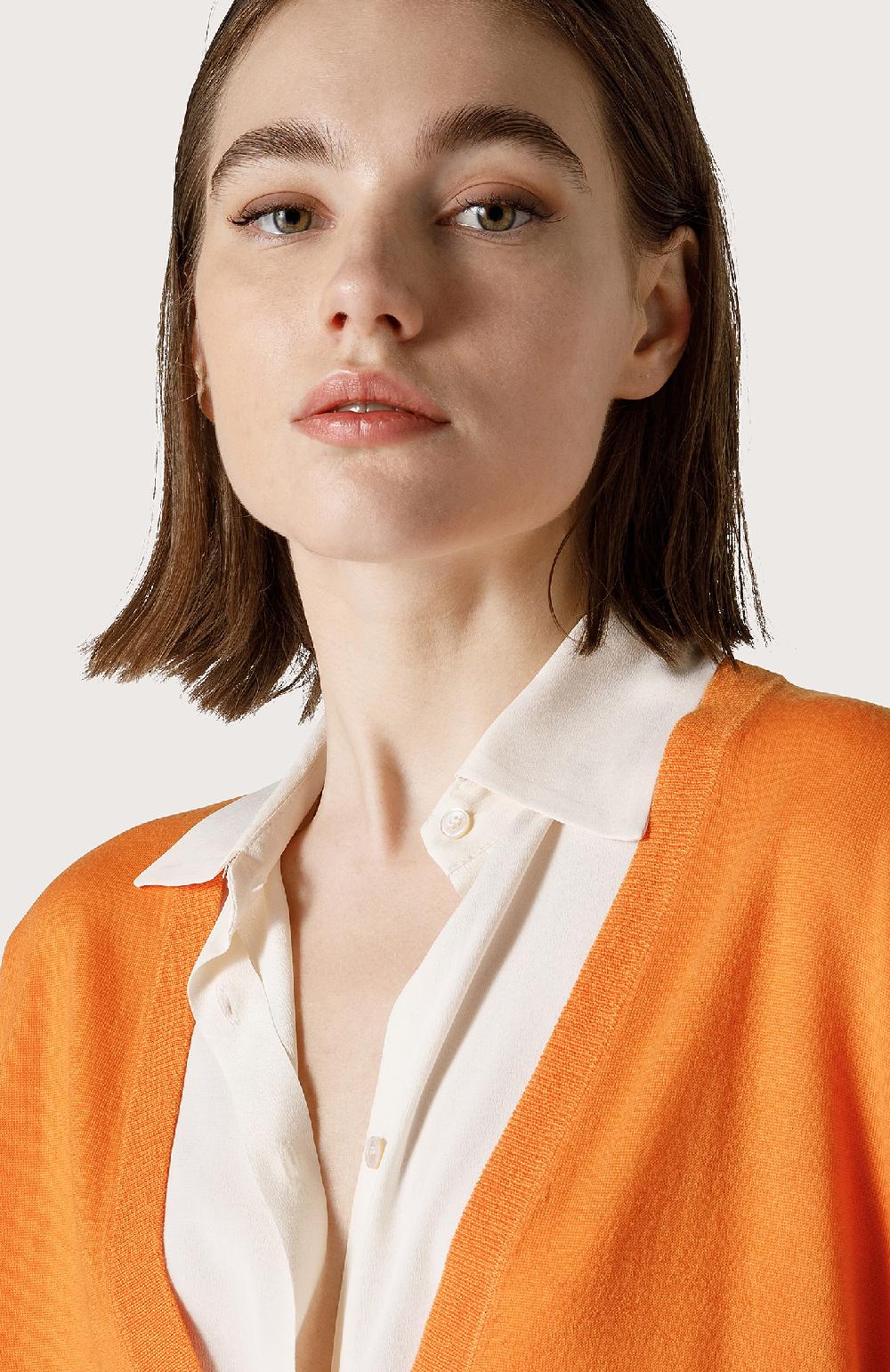 Seventy Maglia Con Ampio Scollo A V - Col. Arancione