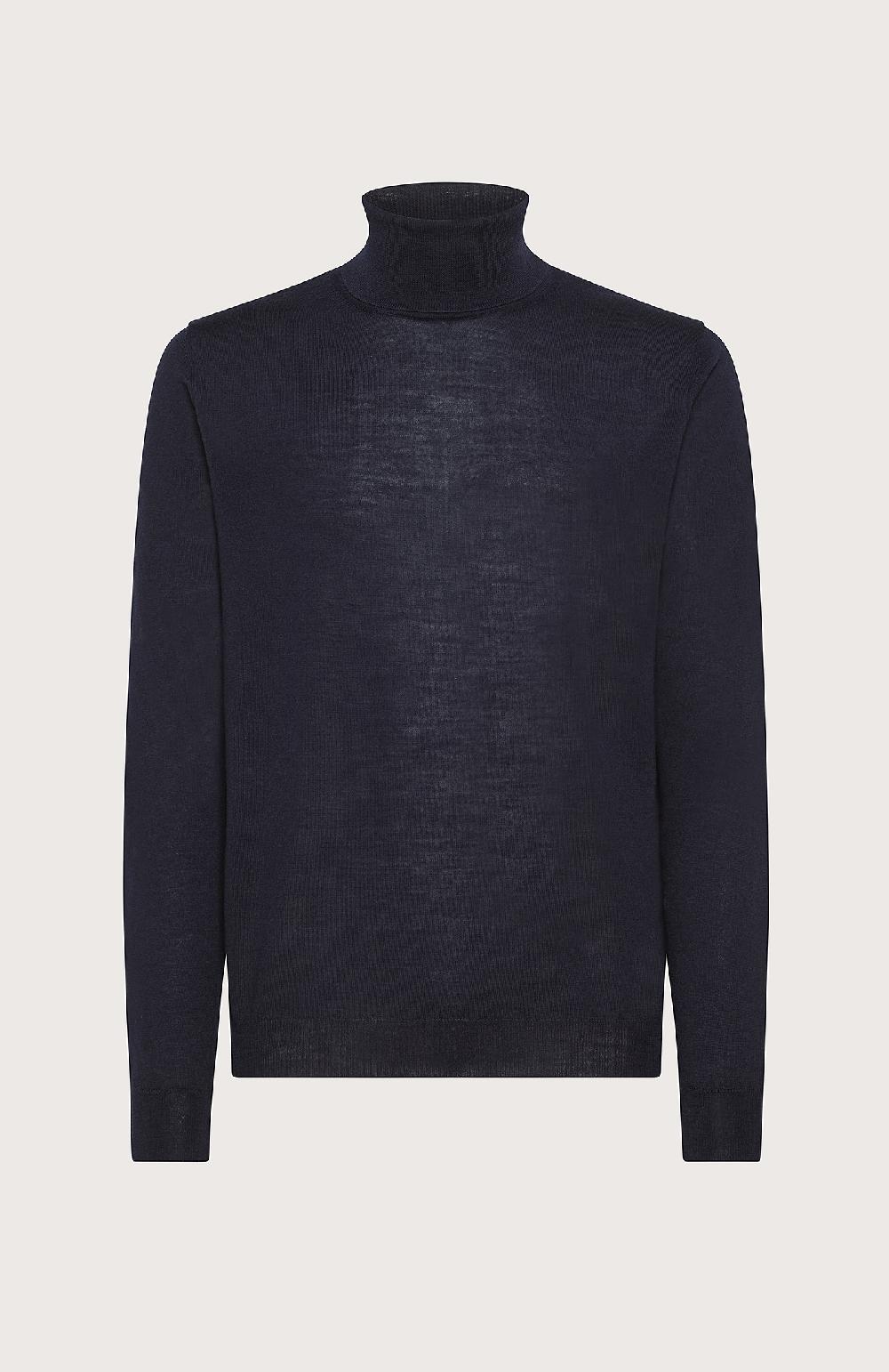 Seventy maglia dolcevita in rasato - Col. Blu