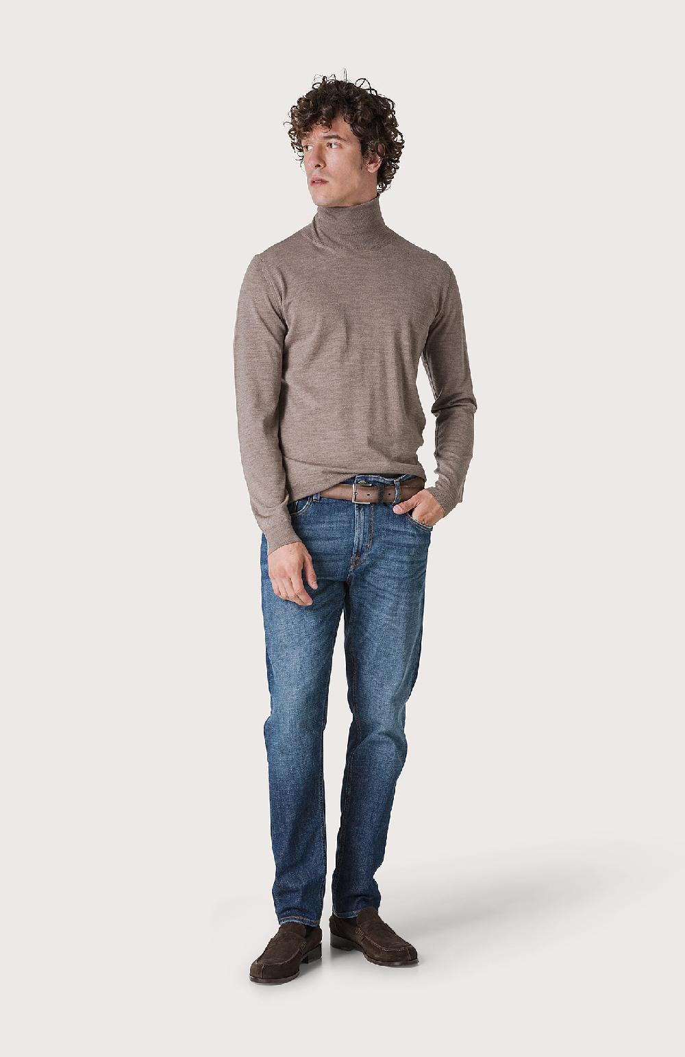 Seventy Maglia Dolcevita In Rasato - Col. Marrone