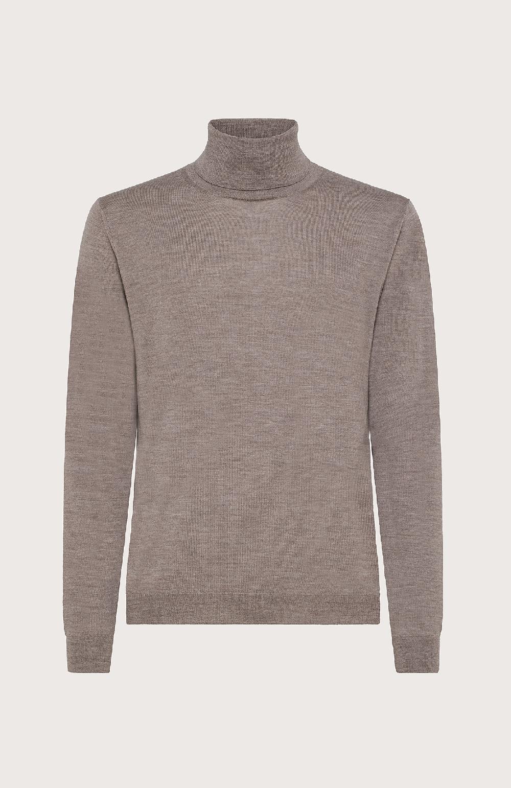 Seventy maglia dolcevita in rasato - Col. Marrone