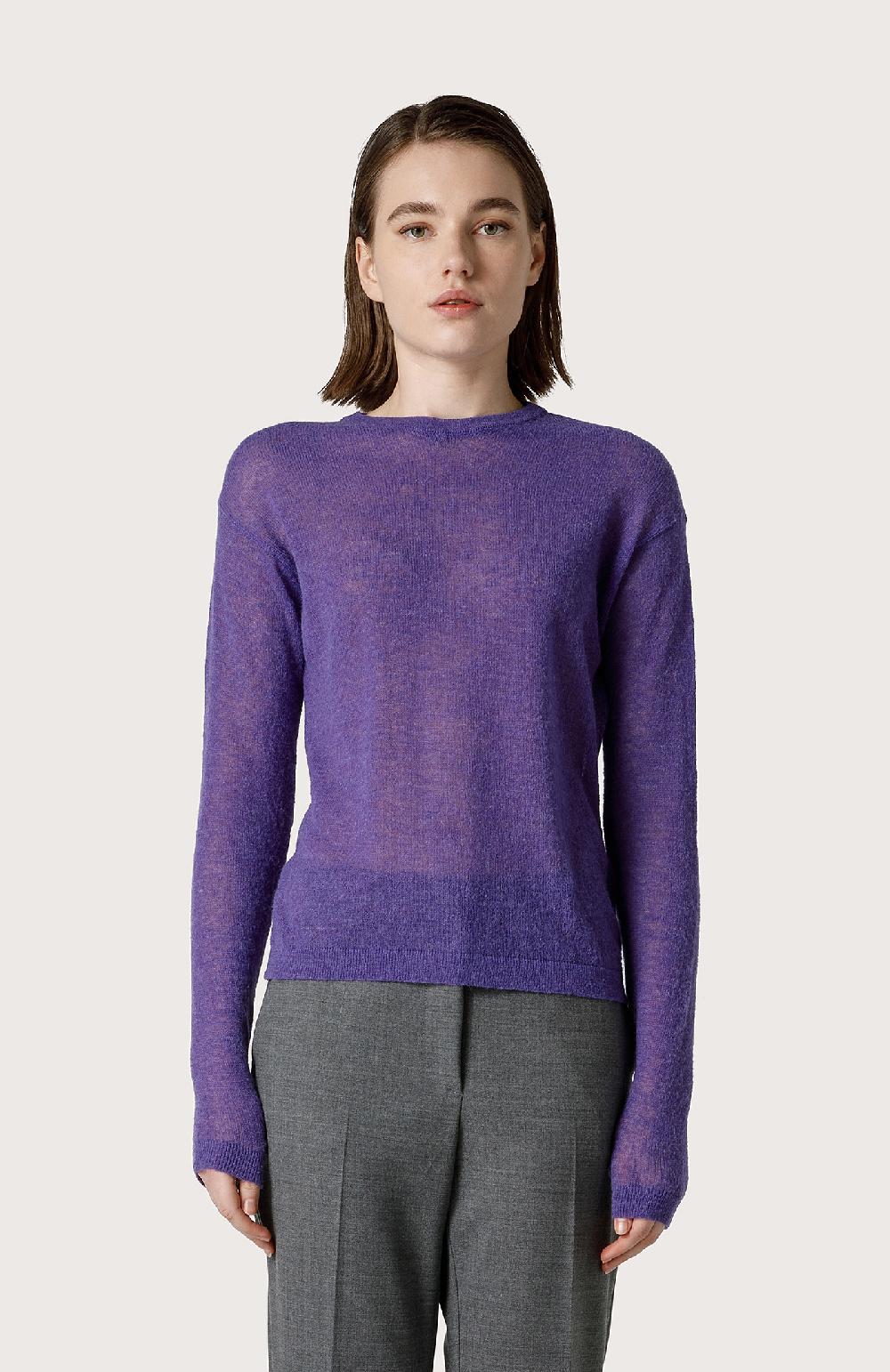 Seventy Maglia Girocollo Con Alpaca - Col. Viola