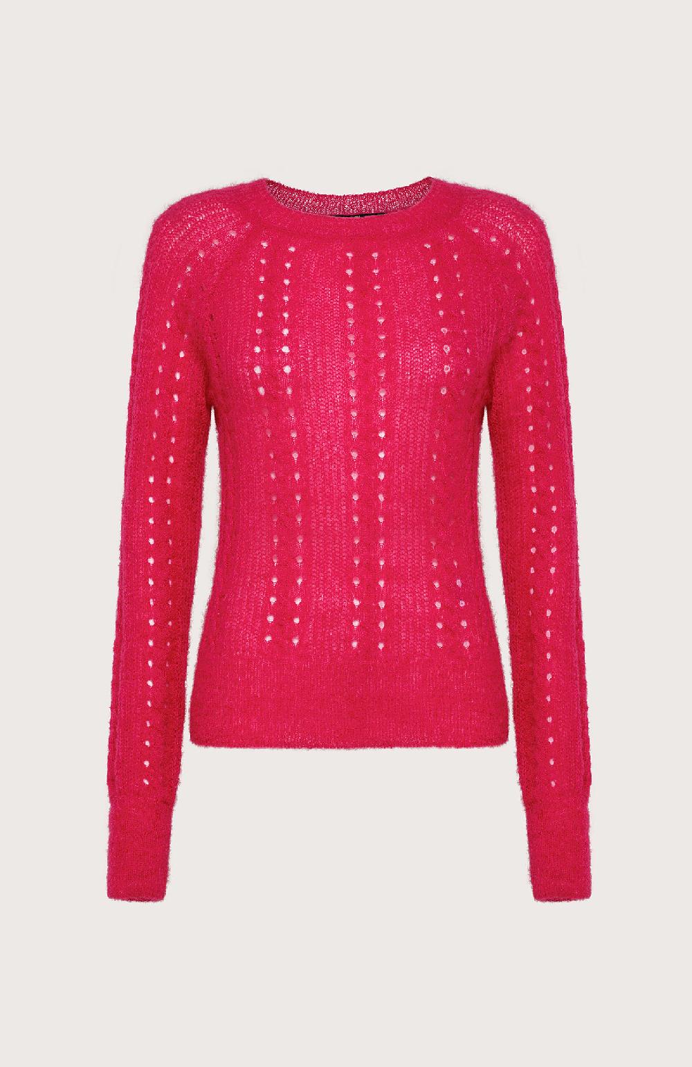 Seventy Maglia girocollo con mohair - Col. Rosa