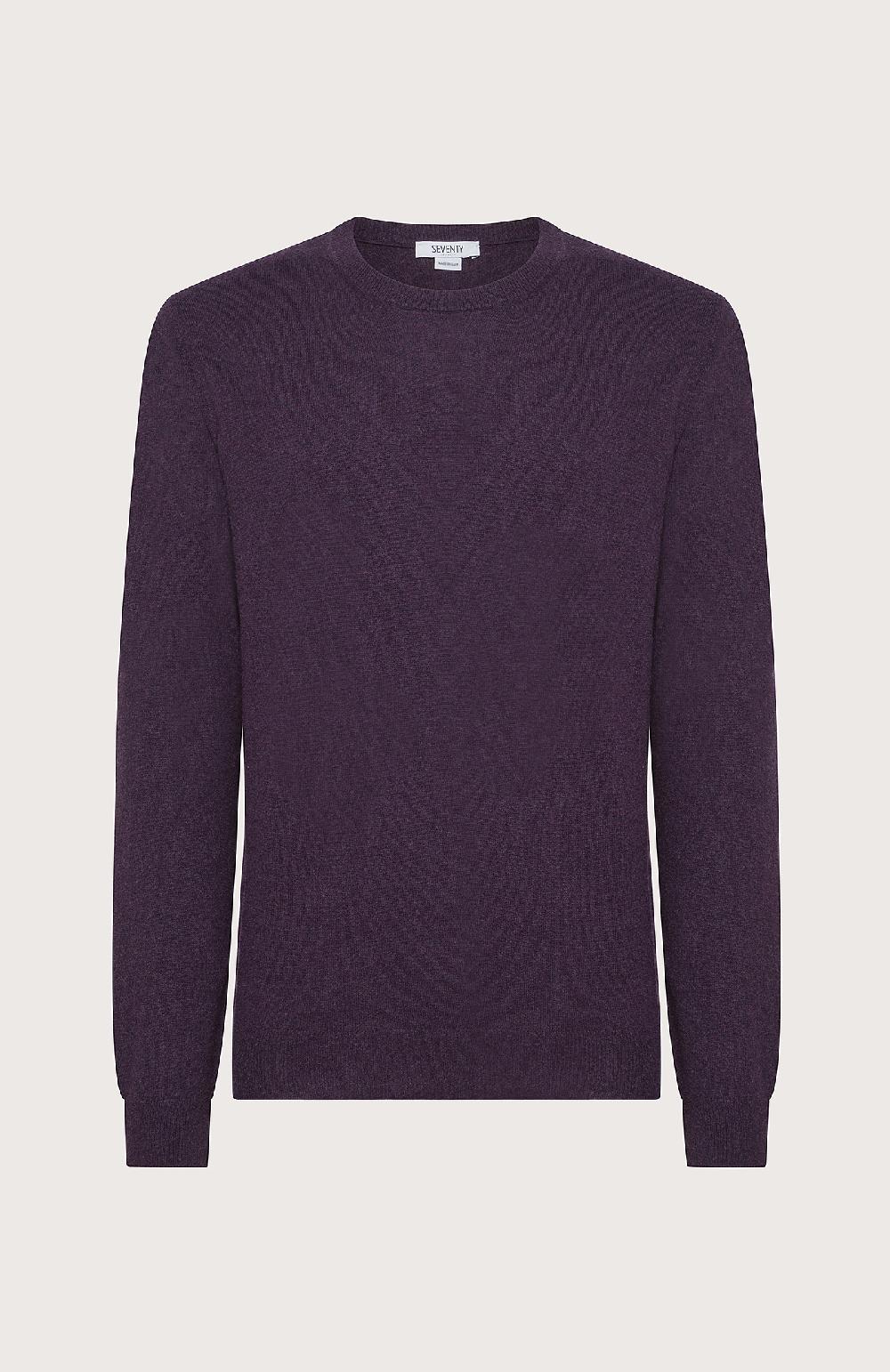 Seventy Maglia Girocollo In Rasato - Col. Viola