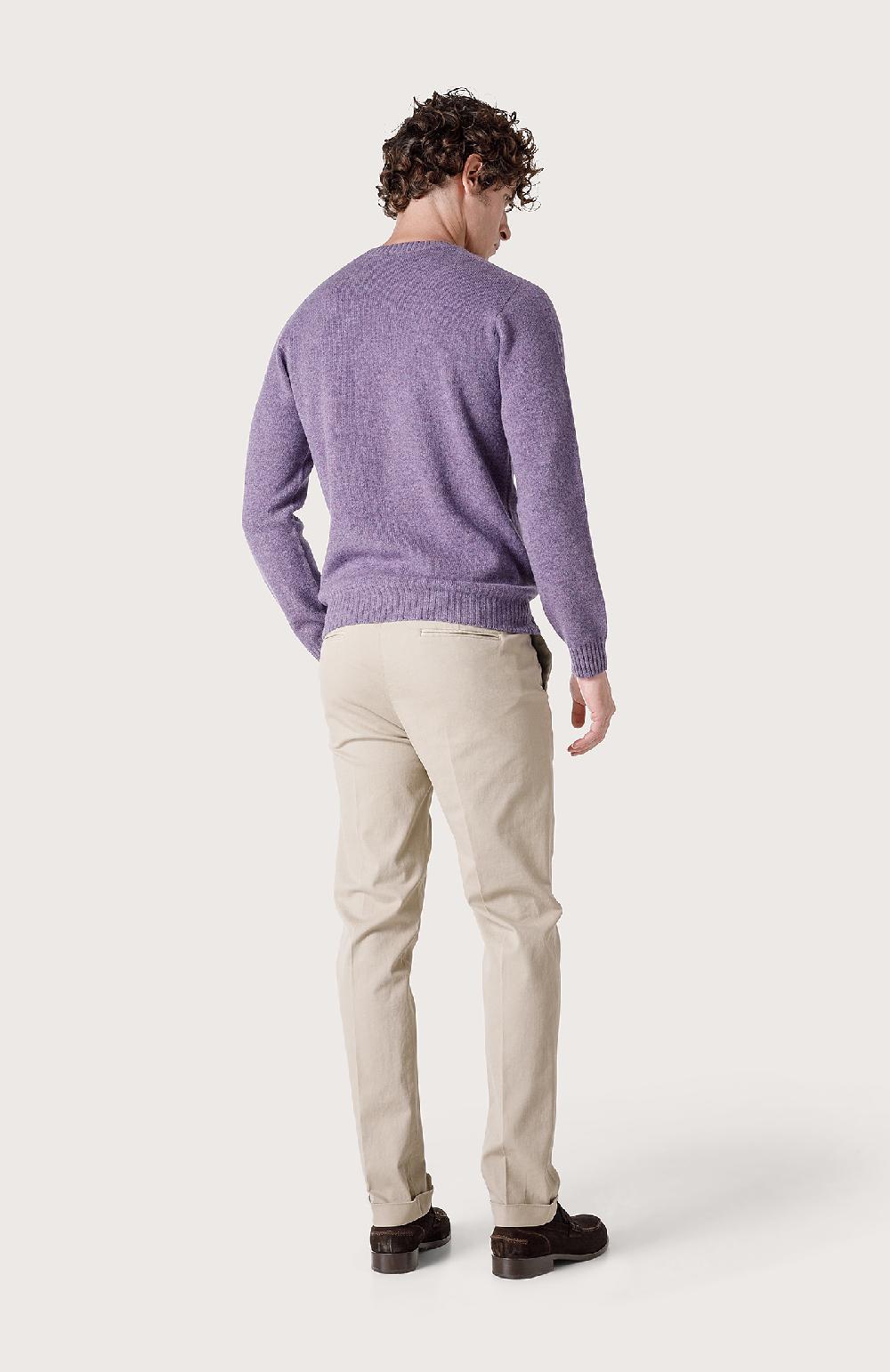 Seventy Maglia Girocollo In Rasato - Col. Viola