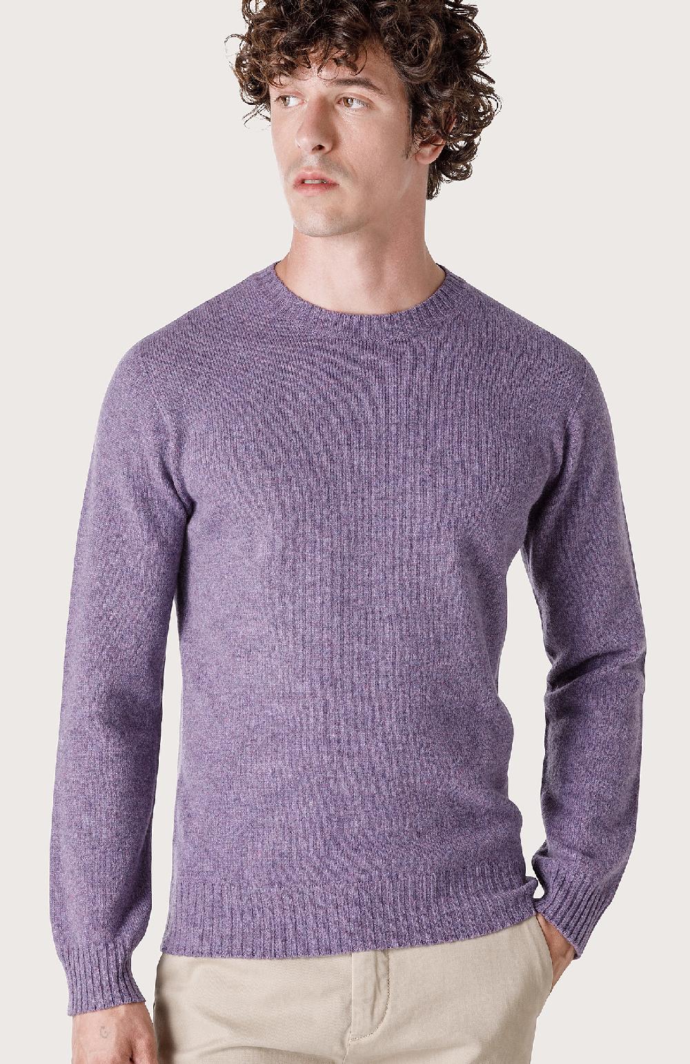 Seventy Maglia Girocollo In Rasato - Col. Viola