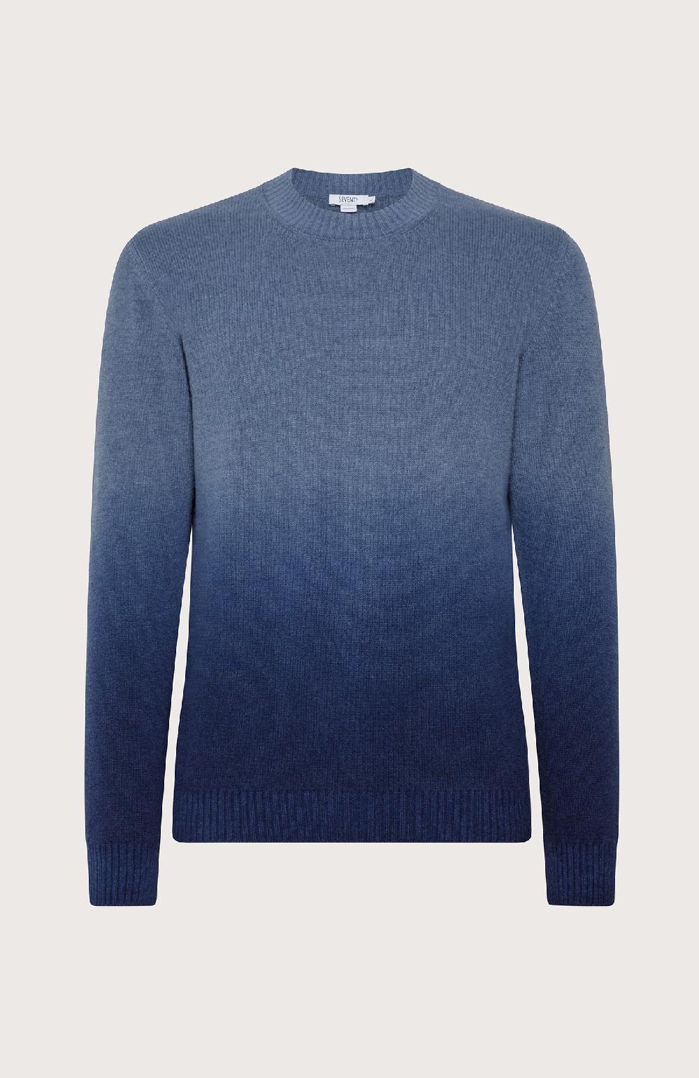 Seventy Maglia girocollo sfumato - Col. Blu